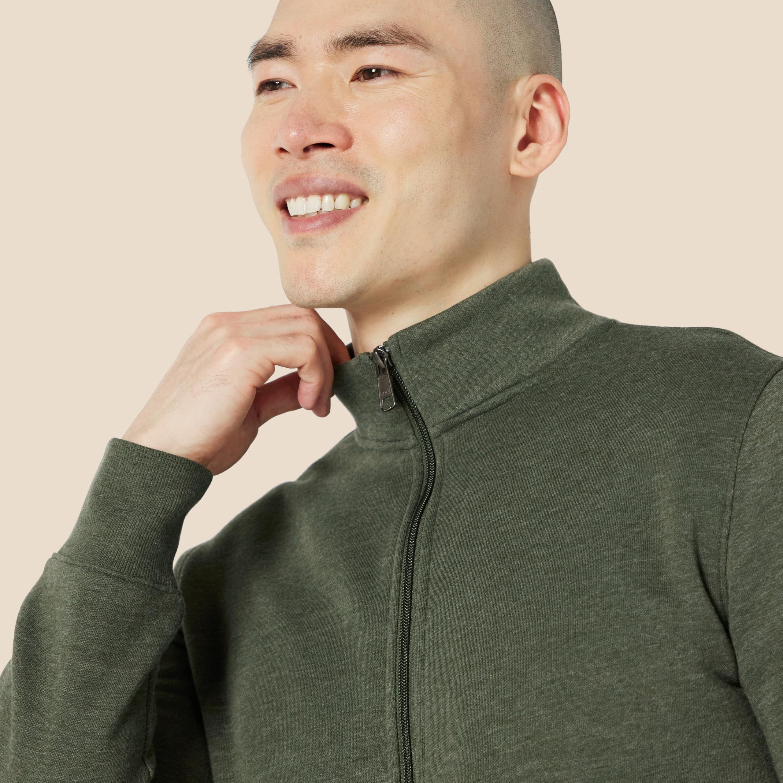 Amazon Essentials Felpa con Collo a Lupetto con Cerniera Integrale Uomo