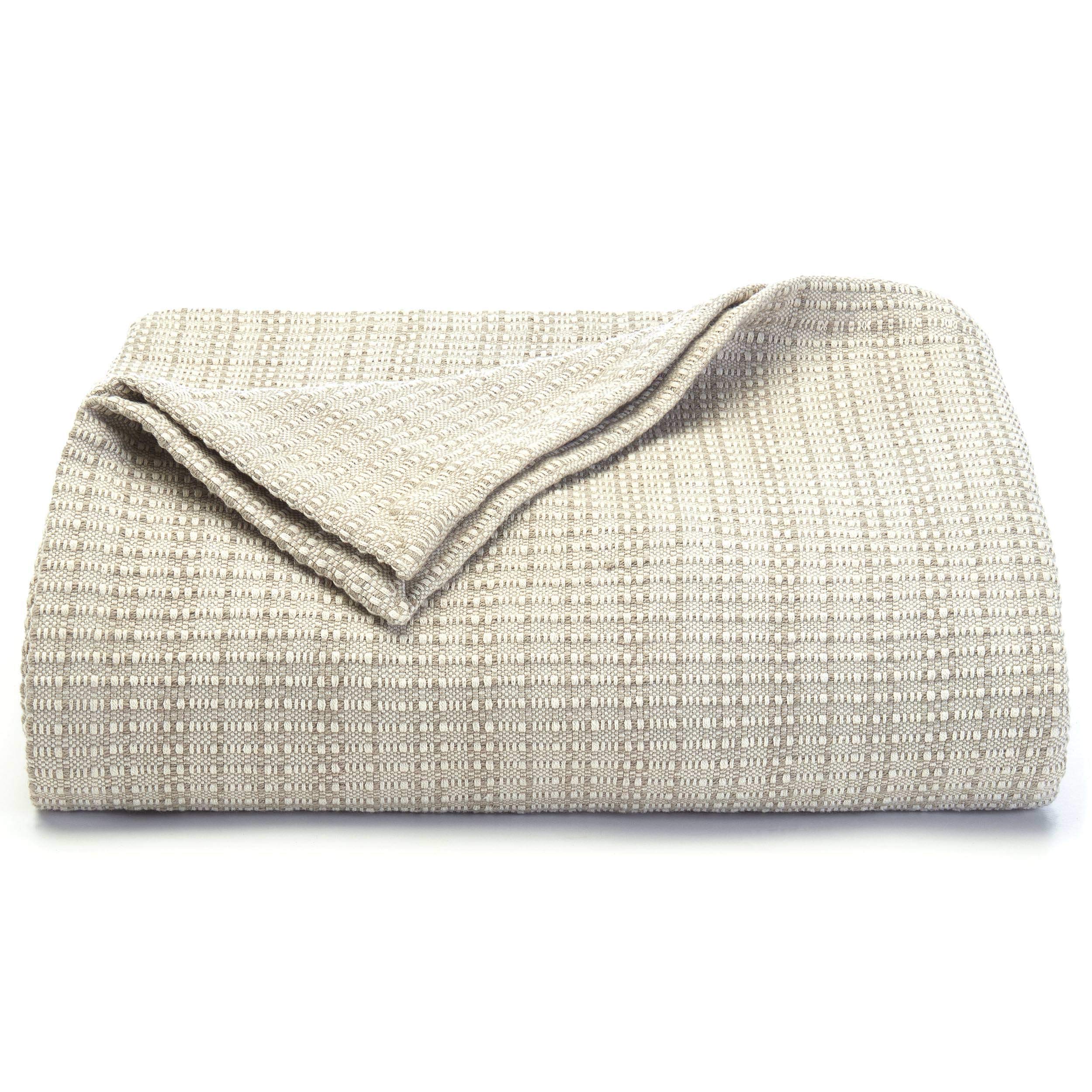 Tommy Bahama | Viscose Woven Soft Cotton Blanket, Twin, Natural