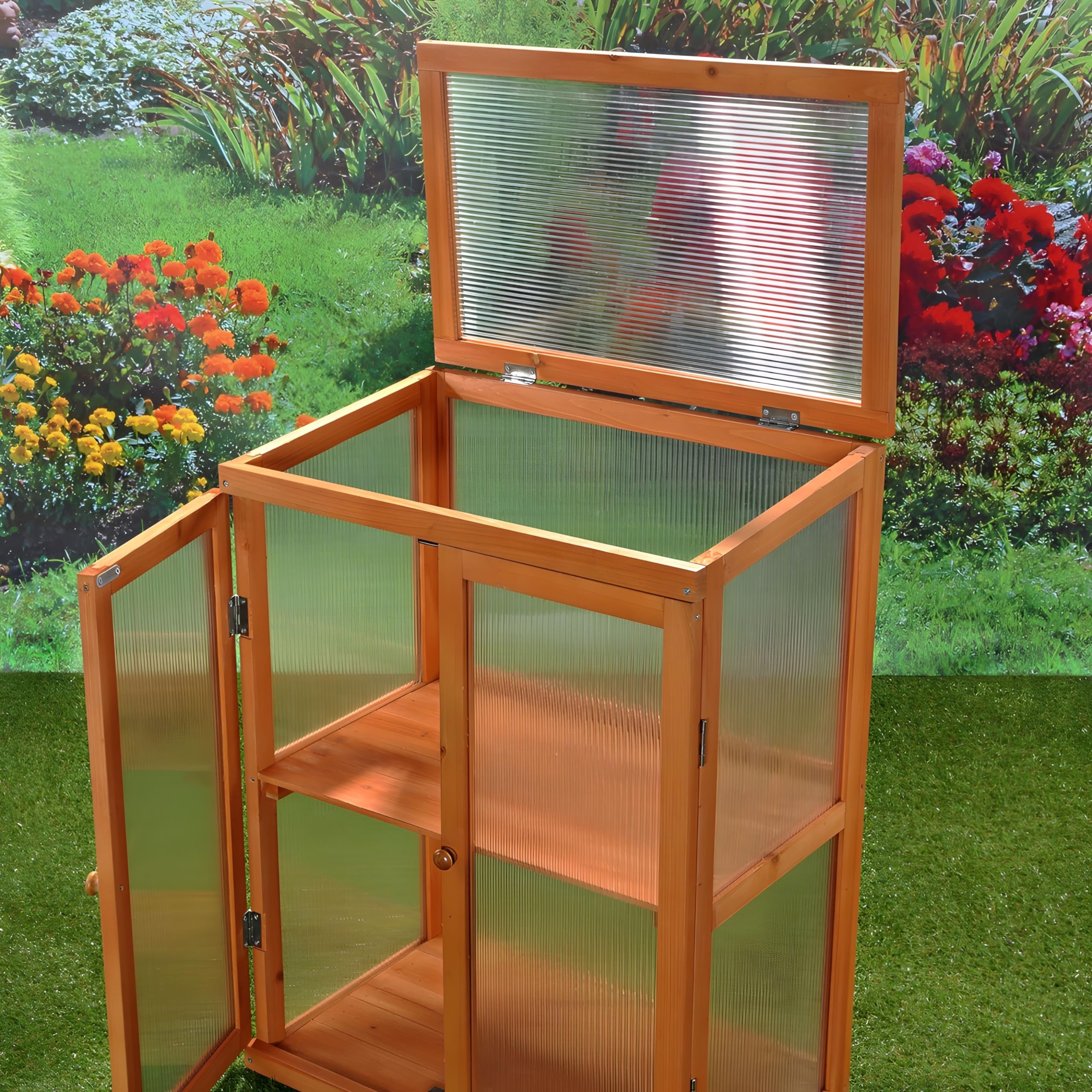 Serra Melko, 58 x 37 x 78,5 cm, Marrone, Chiusura Magnetica, in Legno