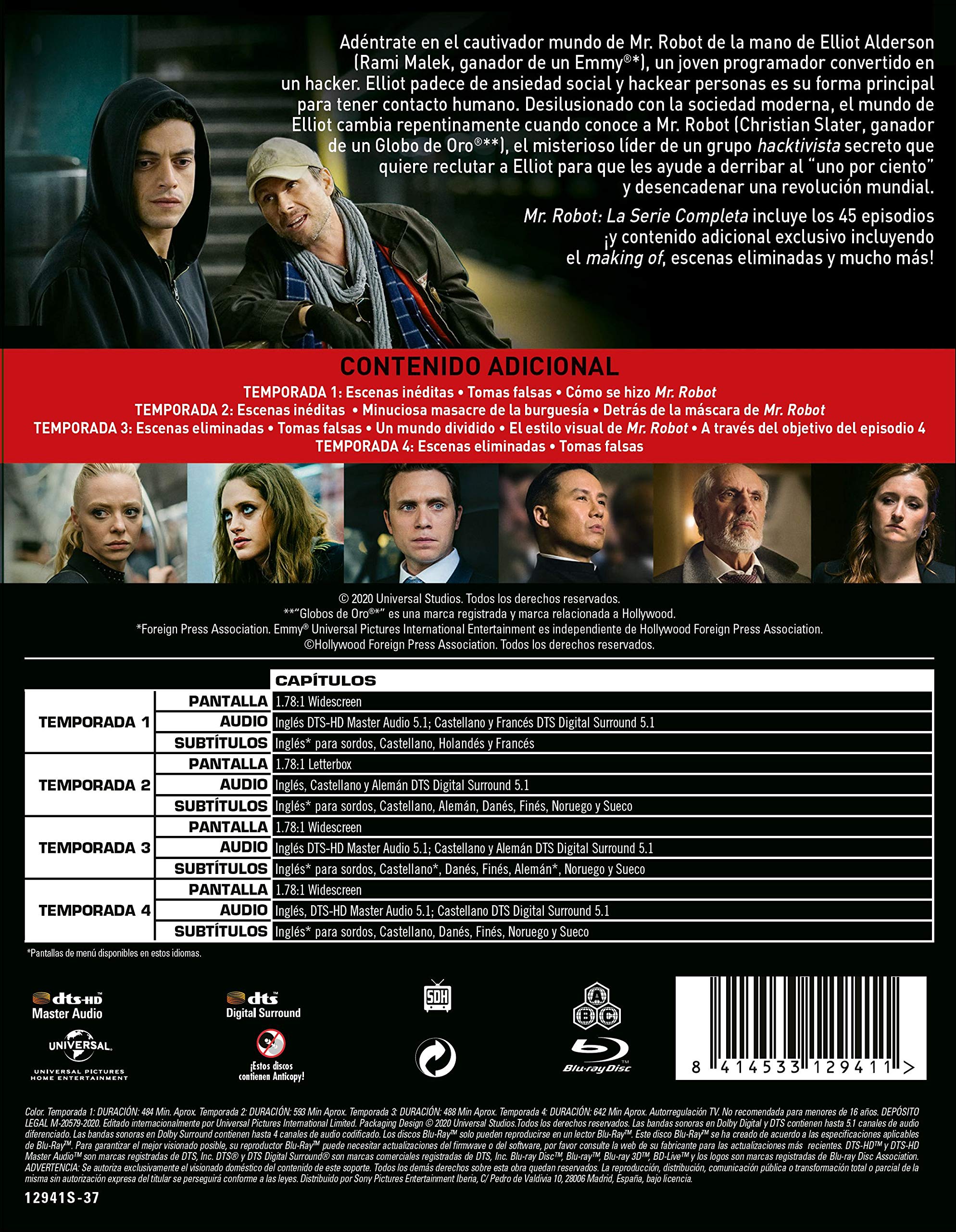 TV mr. Robot (temporadas 1-4) (serie completa)