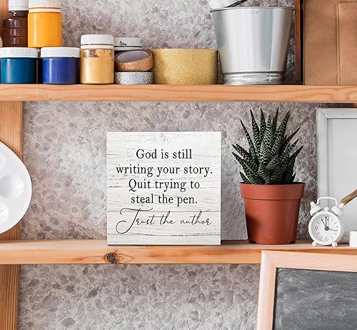 Miniatura 4 de SRADMO Dios sigue escribiendo tu historia, decoración cristiana para el hogar, decoración cristiana, decoración religiosa, decoración de sala de