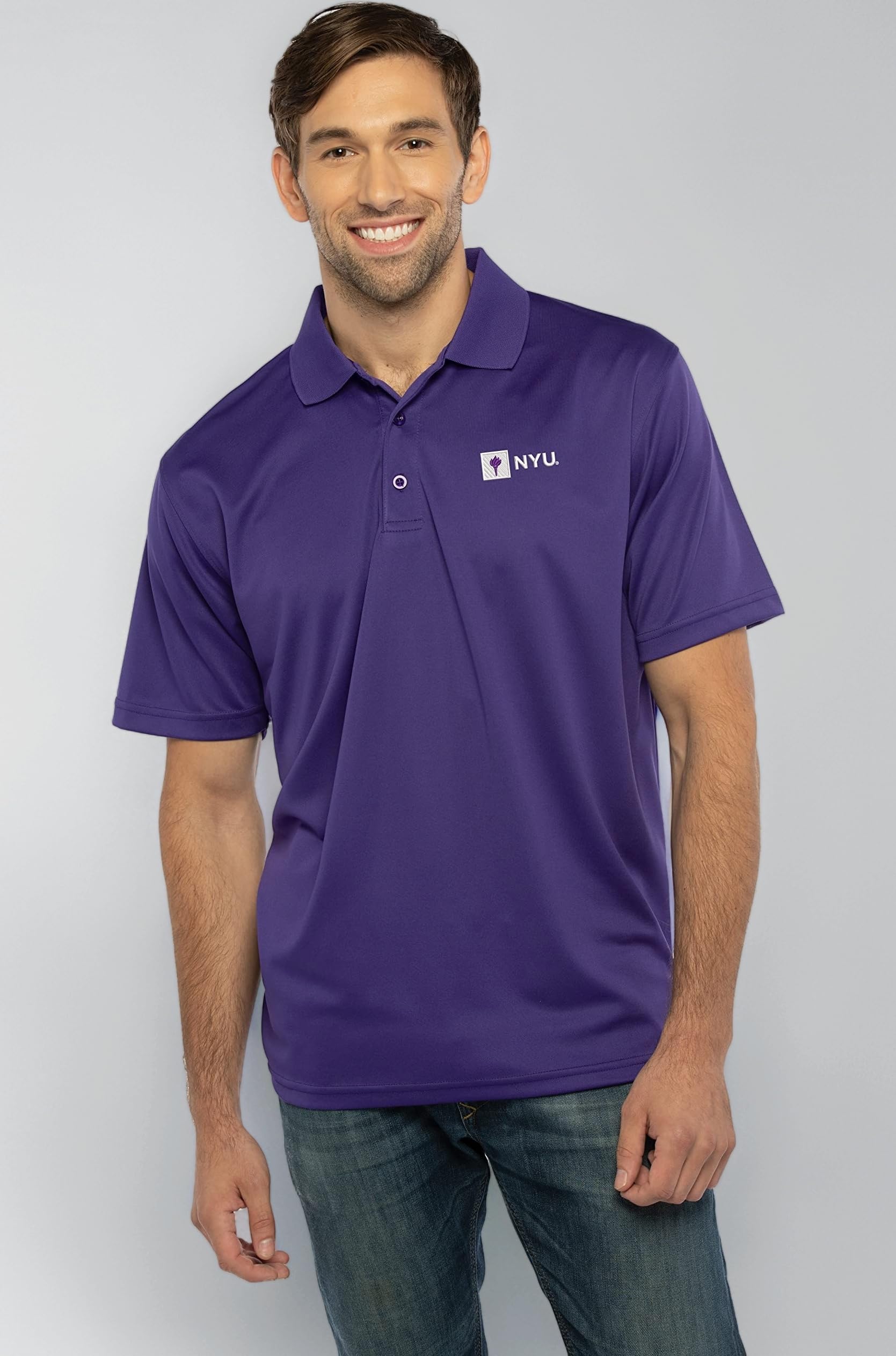 Men's Collegiate Premium Moisture Wicking Team Color Icon Polo