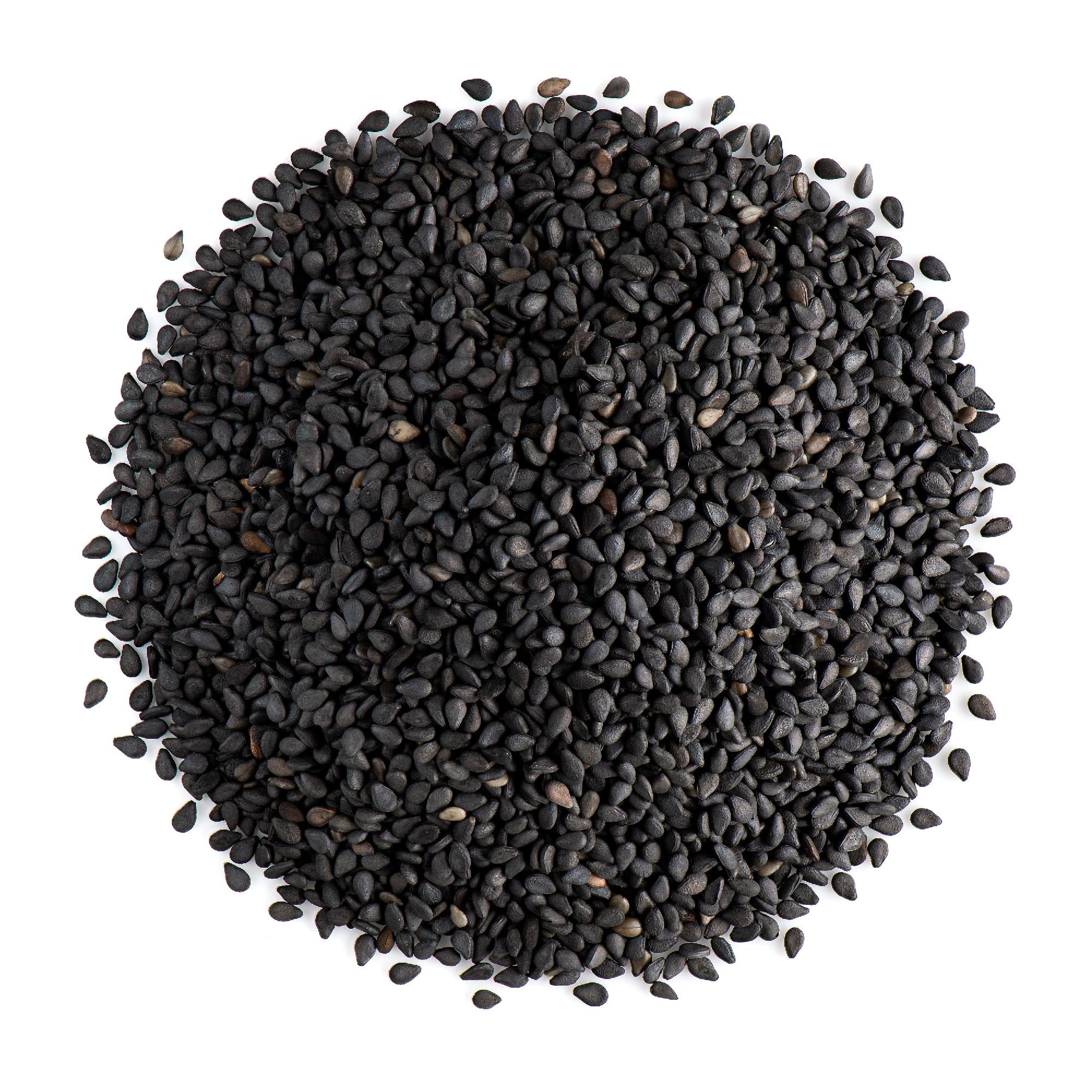 Graines de sésame noir bio - Graines de sésame brun entières crues premium | au goût grillé intense parfaites pour garnir sushis salades et pâtisseries