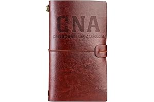 InnoBeta CNA Gifts Journal - 7.8''x5'' Leather Embossed Refillable Notebook for Men Women