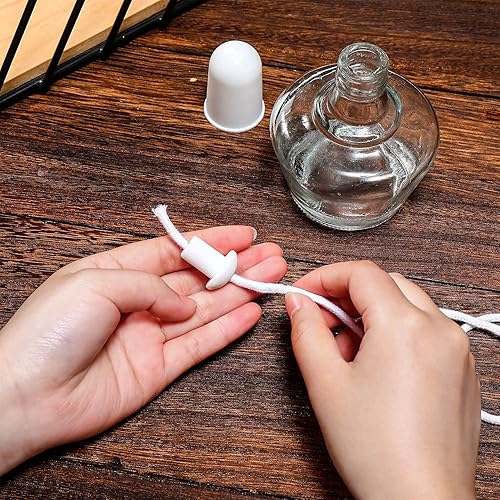 Miniatura 5 de Craftsman Mechas redondas de algodón de 66 pies (66.0 ft) de 0.236 in para lámparas de aceite a base de parafina de queroseno, linternas, quemador