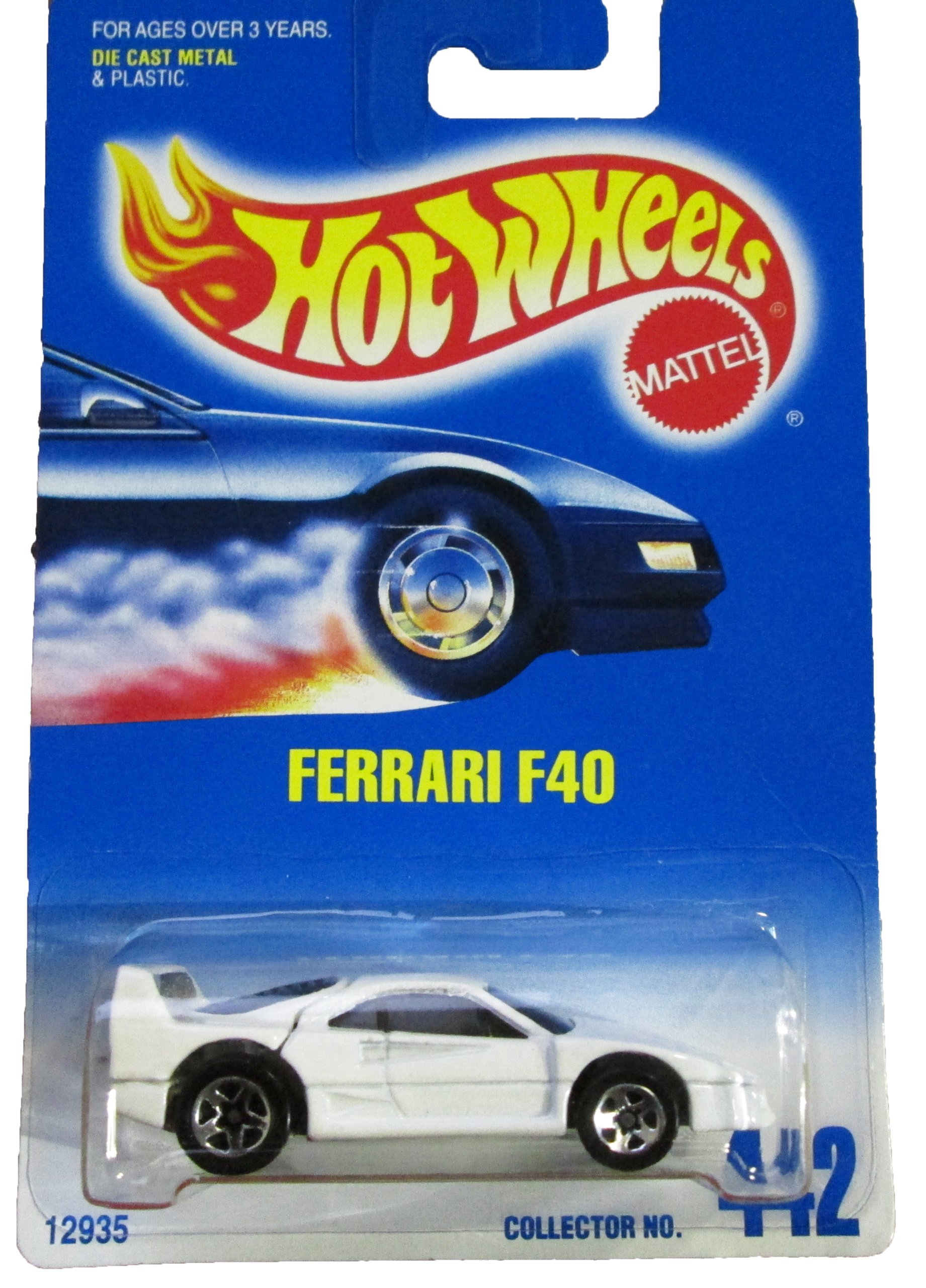 Amazon.com: Mattel Hot Wheels 1991 1:64 Scale White Ferrari F40