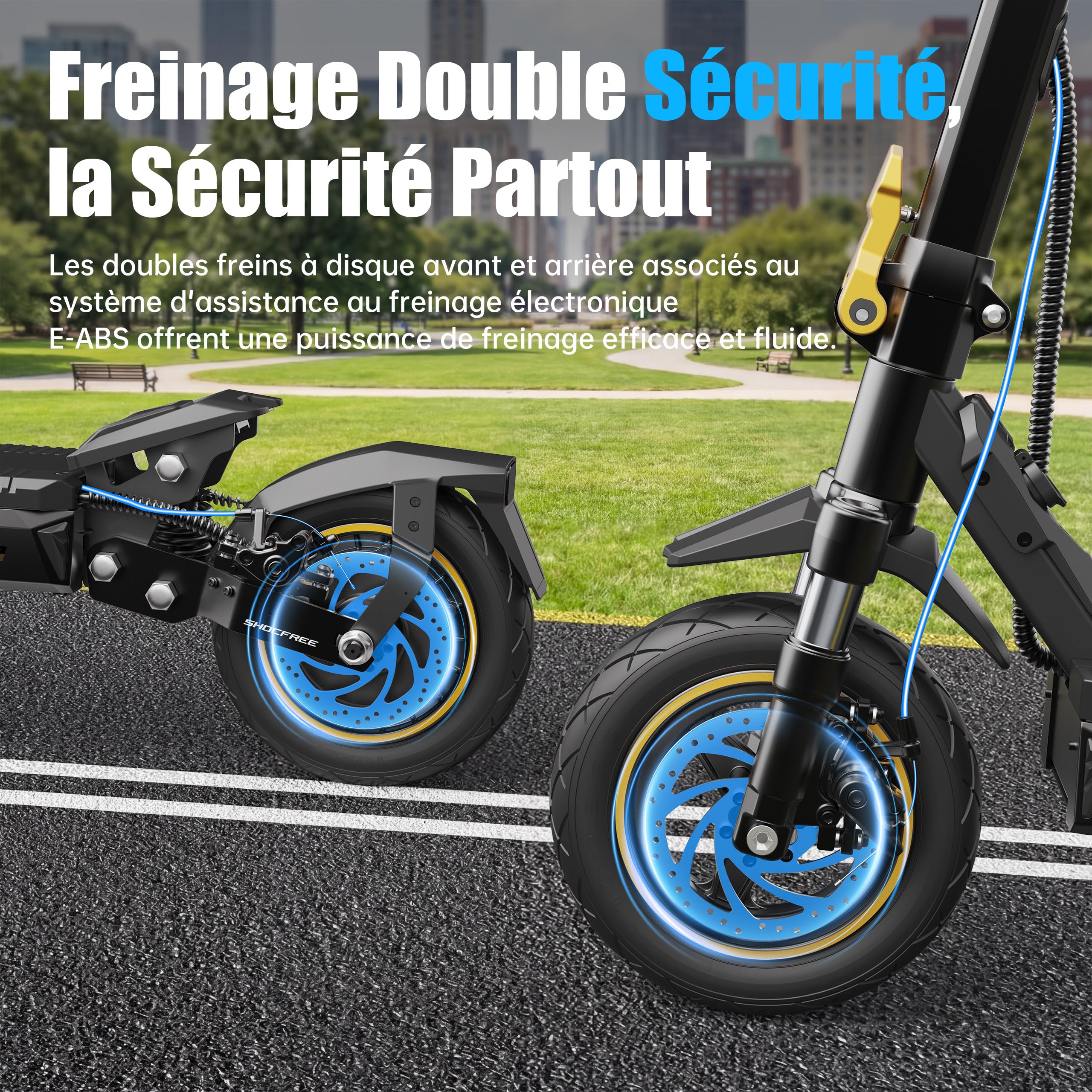 Ausom K20/K20 Pro Trottinette Électrique Adulte, 70KM/90KM Autonomie, Pliable avec Suspension ShocFree, 10" Pneus trorinette électrique Puissant, 48V Batterie Grande Capacité