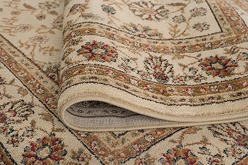 Miniatura 5 de Raleigh - Alfombra ovalada grande de 7 x 10 pies para sala de estar y dormitorio, alfombra tradicional floral - Alfombras para Salas Grandes Beige