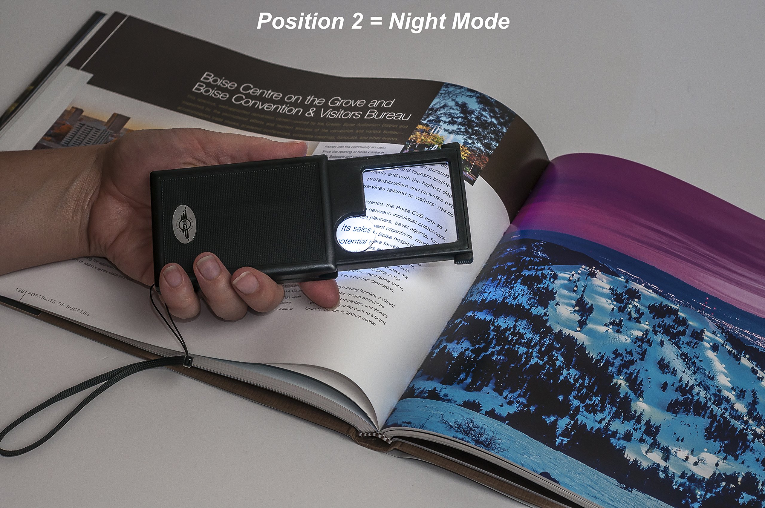 Buy Magnifying Glass with Bright LED Light SlideOut Pocket Magnifier 3x 6x Lenses Nodistortion