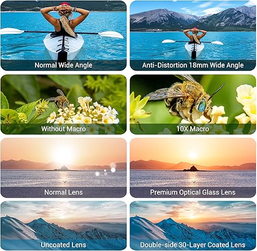 Miniatura 8 de PROfezzion Cámara HD 0.709 in lente gran angular con 10x porción macro para Sony ZV-E10 ZVE10 ZV-1F ZV1F A6400 A6300 A6100 A6000 ZV-1 ZV1 RX100 VII