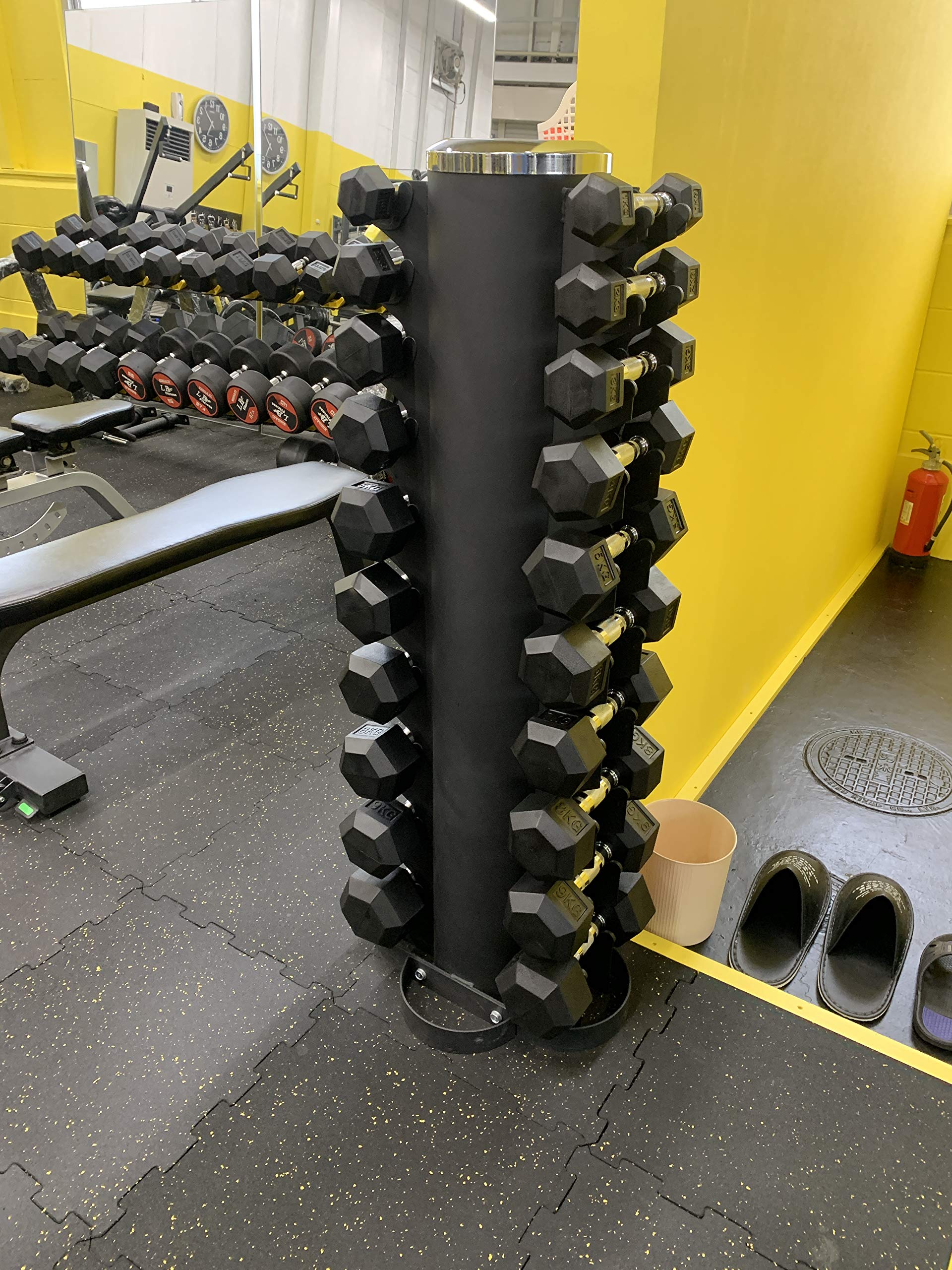 Amazon | 1kg~10kgヘックスダンベル＆縦型ダンベルラック | ノー  