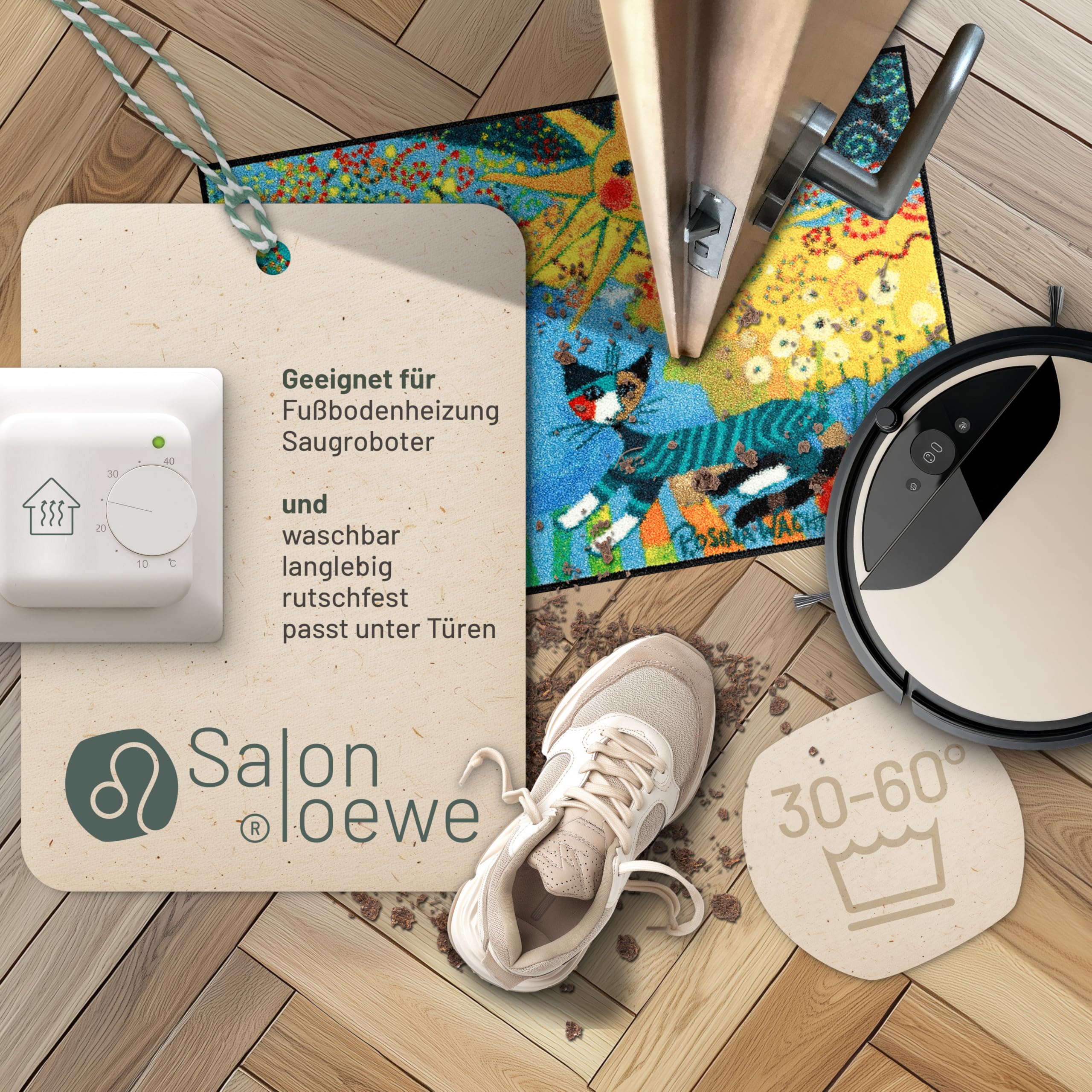 Salonloewe Fussmatte La Dolce Vita I Schmutzfangmatte & Fußabtreter für Innen 50 x 75 cm
