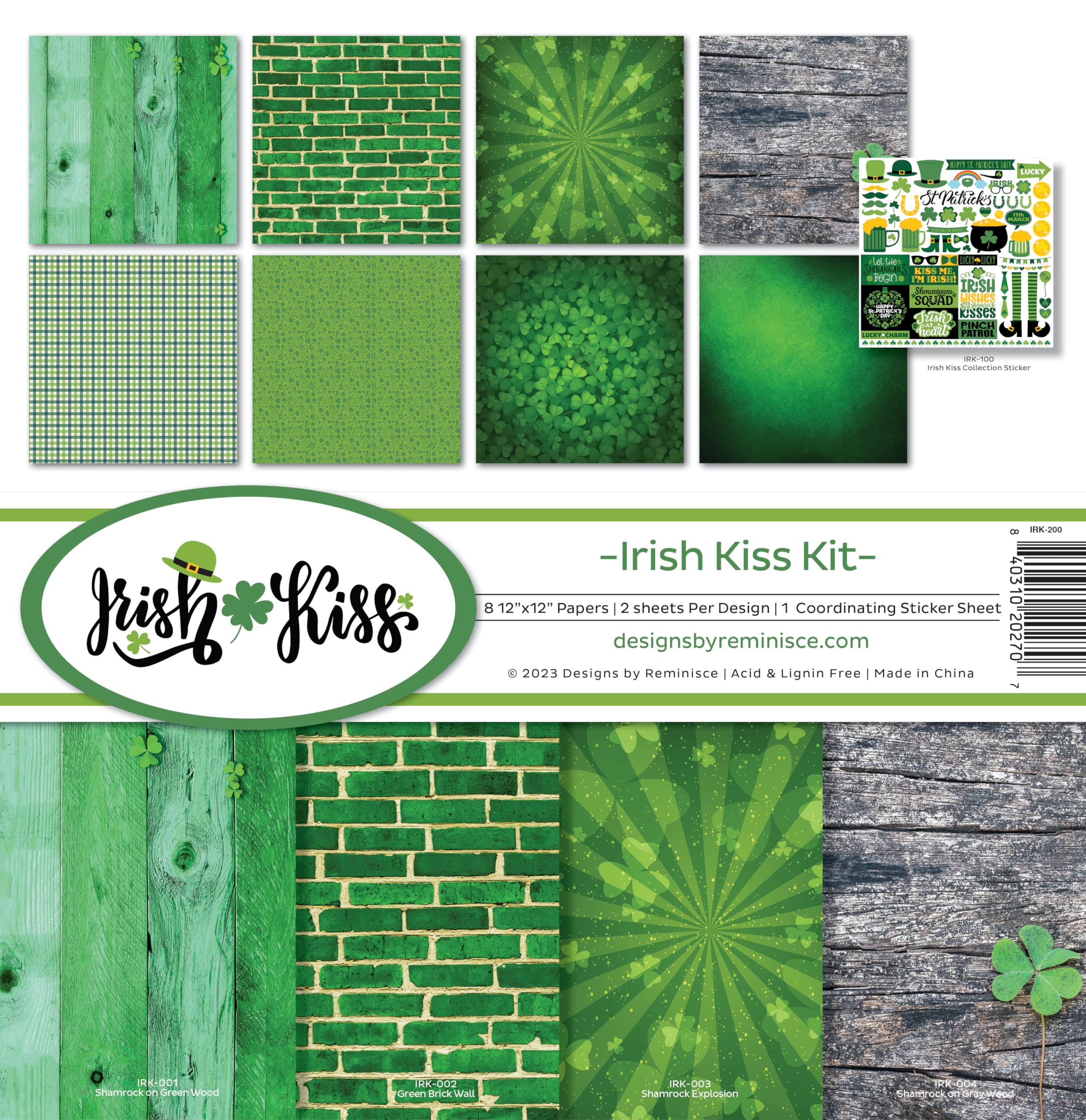 Reminisce Irish Kiss zestaw kolekcjonerski do scrapbookingu