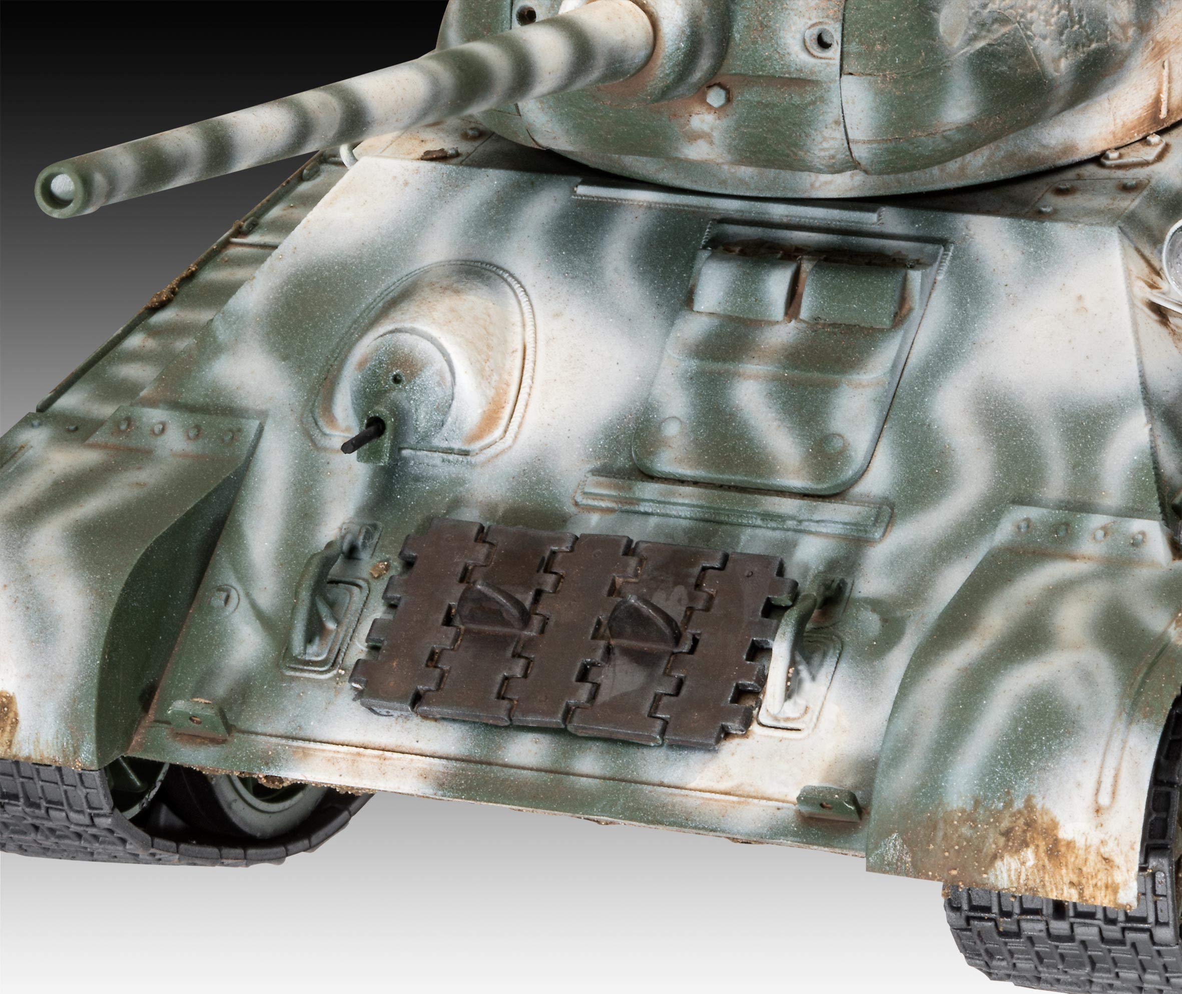 Revell Model Set 63319 T-34/85 Tank 1:35 Scale Unbuilt/Unpainted Plastic Model Kit with Accessories, Multicoloured - Image 3
