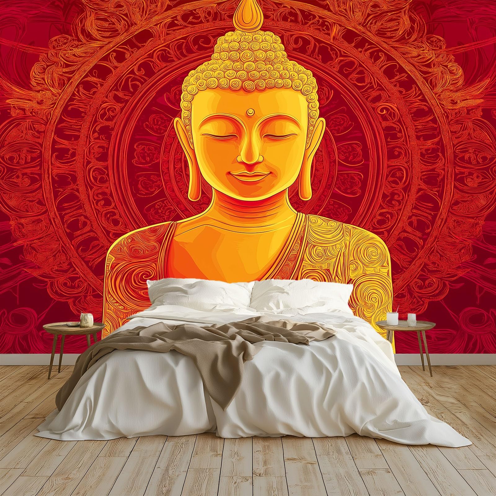 Carta da Parati 3D Fotomurali Murale alla moda Decorazione da Muro Poster Design Moda Carta per pareti Meditazione Mandala - 400 x 280 cm