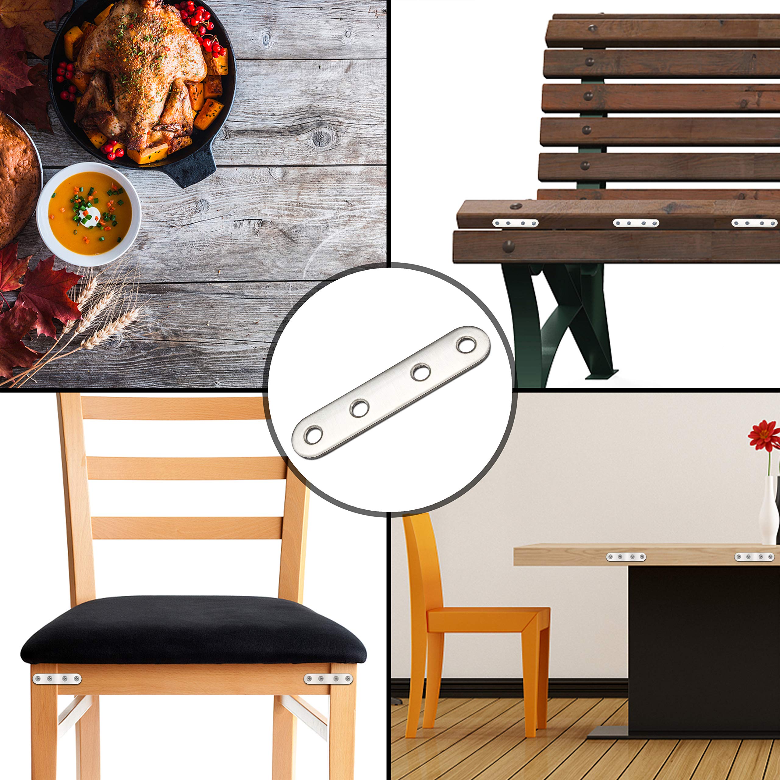 Lesnala 4Piece Bed Railing Bracket Used To Connect Wood