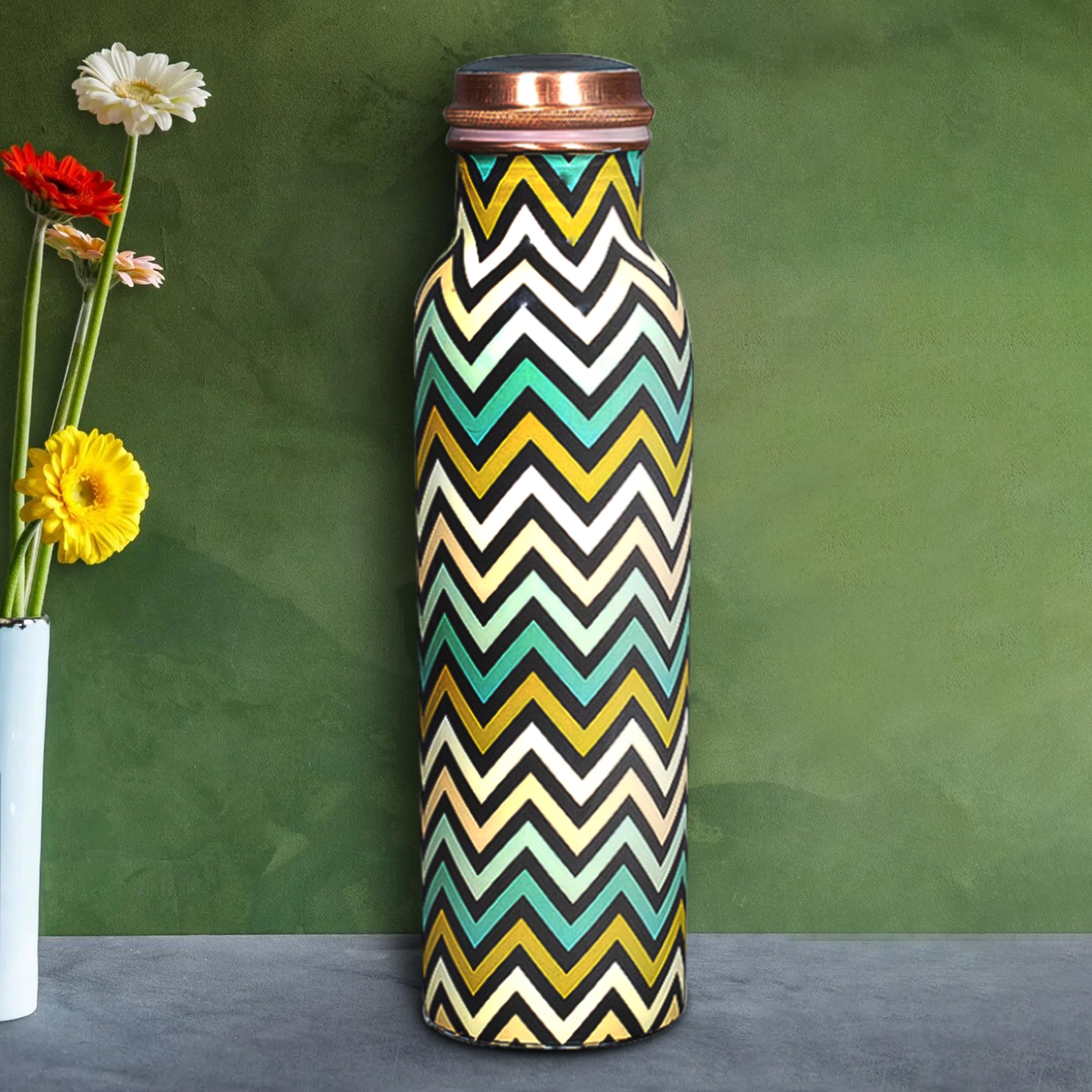 Allo Pure Copper Water Bottle - 1L Leakproof -15