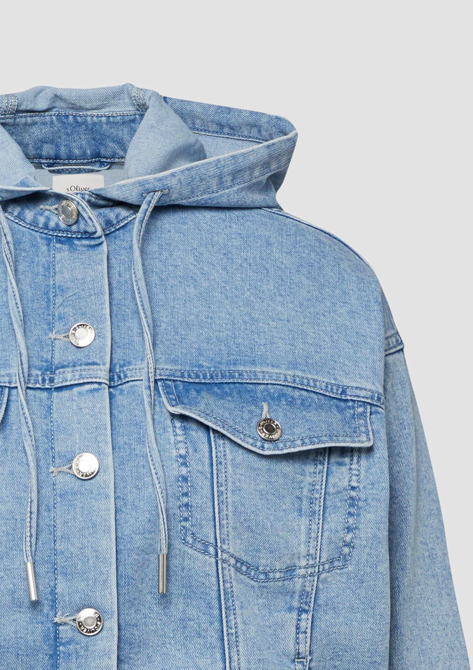 s.Oliver Denim-Jacke mit Kapuze im Relaxed Fit