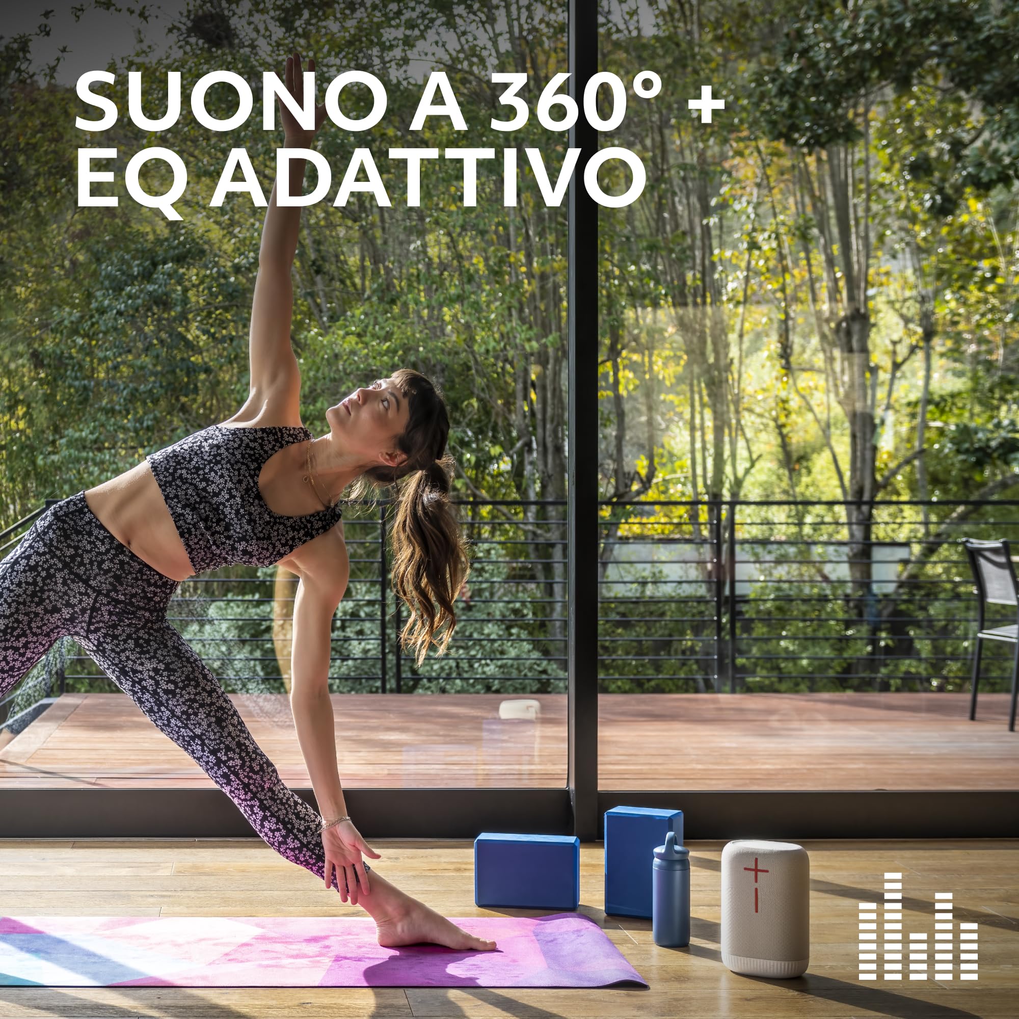 Ultimate Ears EPICBOOM, altoparlante bluetooth wireless portatile, bassi ottimali,audio a 360 gradi, EQ adattivo,IP67 impermeabile, galleggiante, batteria di 17 ore,raggio d’azione di 55 m - Nero