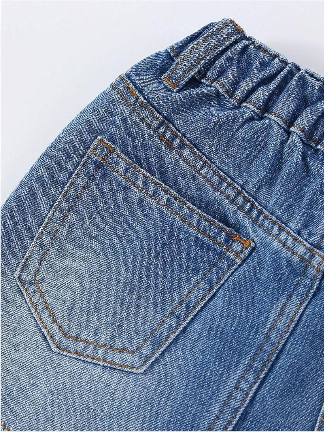 WDIRARA Girl's 2 Piece Outfit Ripped Button Front Long Sleeve Denim Jackets and Mini Skirts Set - Image 5