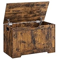 VASAGLE Cassapanca Contenitore, Panchina da Ingresso con 2 Cerniere di Sicurezza