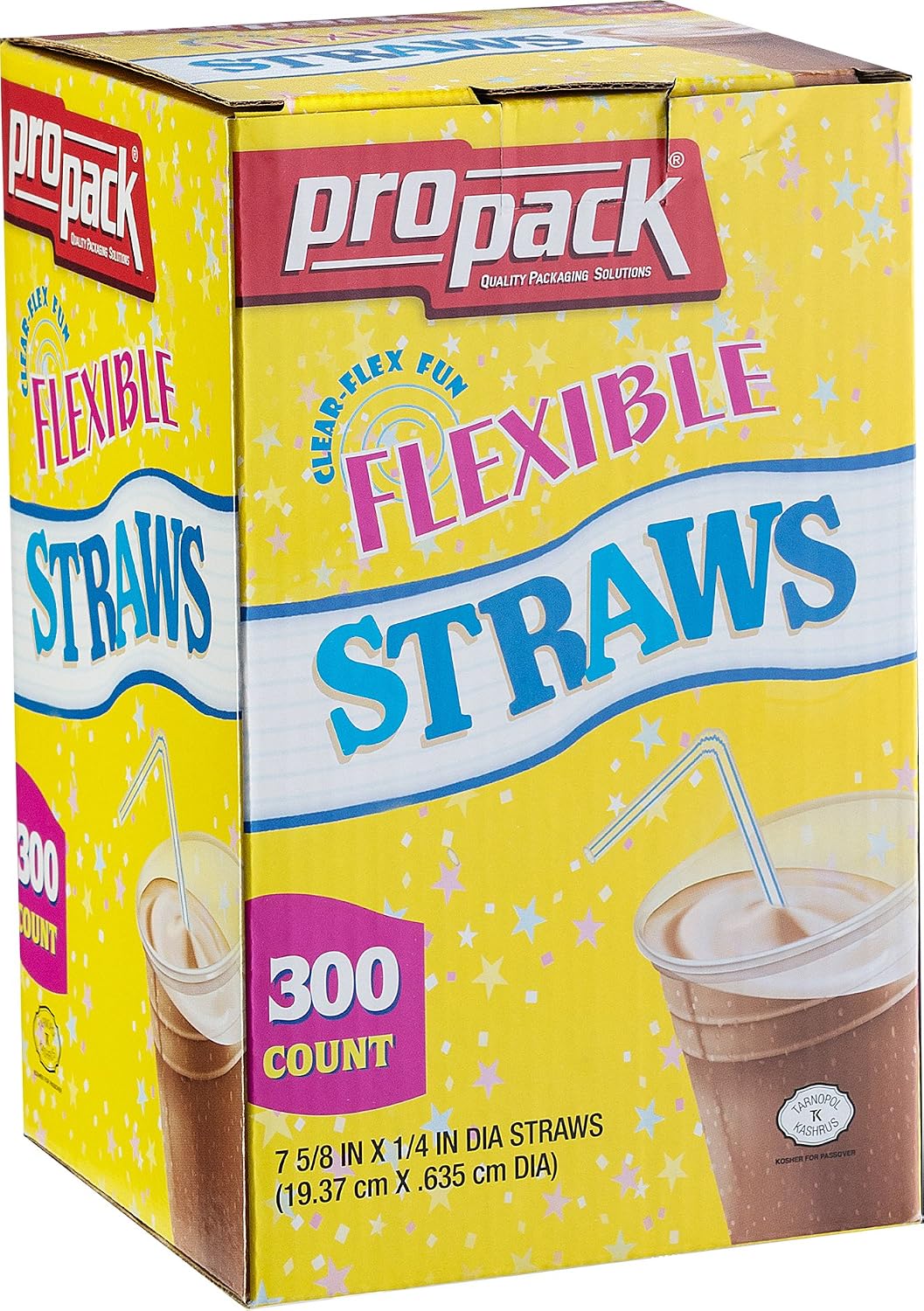Exсluѕіvе Dіѕсоunt 90% Prісе [300 Count] Propack Red White And Blue Colored Plastic Disposable Drinking Flexible Straws For Home, Office, Wedding, Events, Parties, Take Out, Water, Juice, Soda, Beer, Cocktails, (1 Packs)