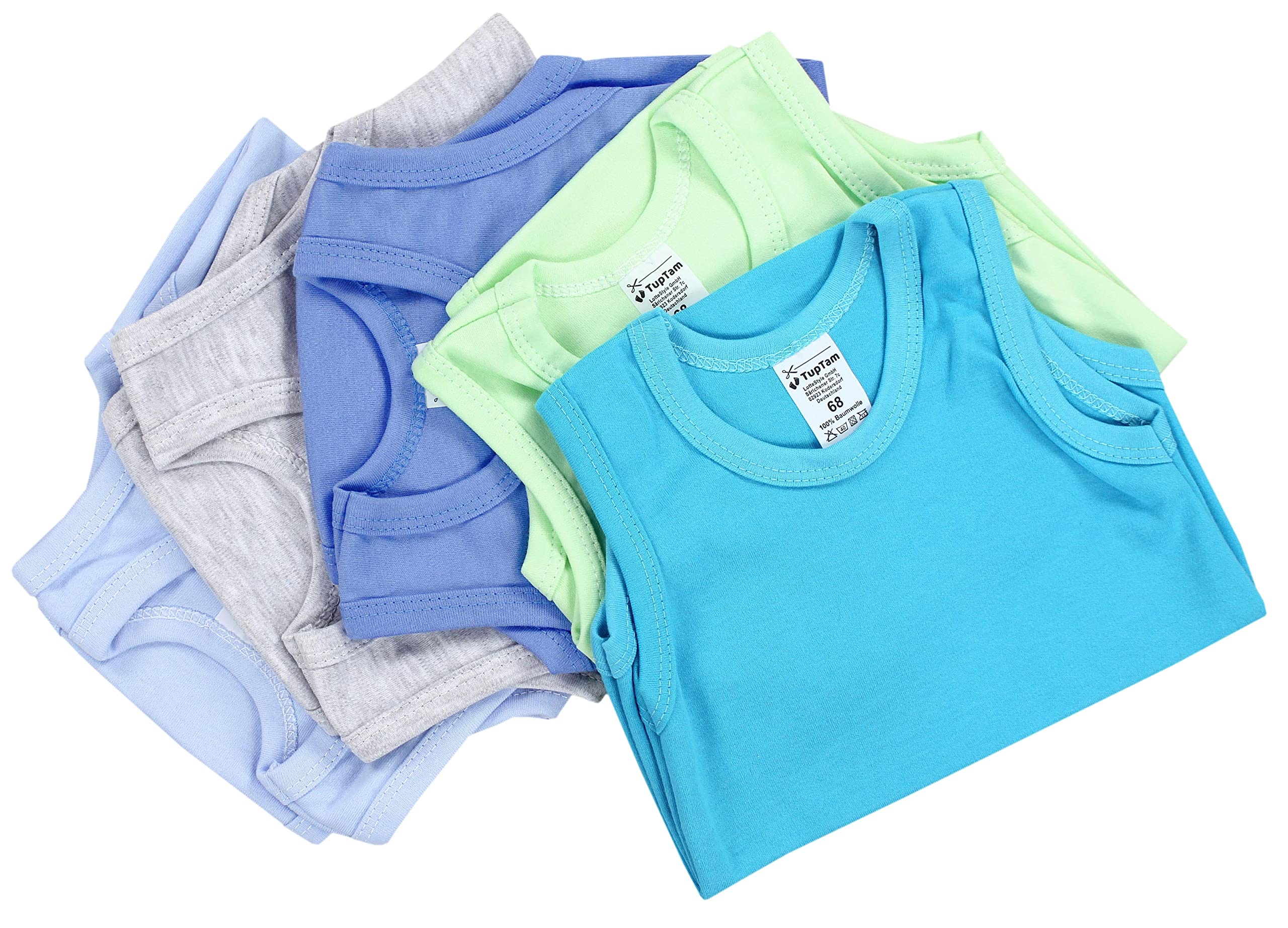 TupTam Body Neonato – Body Bambino in Cotone 5 Pezzi, Body Neonato 0-3 Mesi, OEKO-TEX
