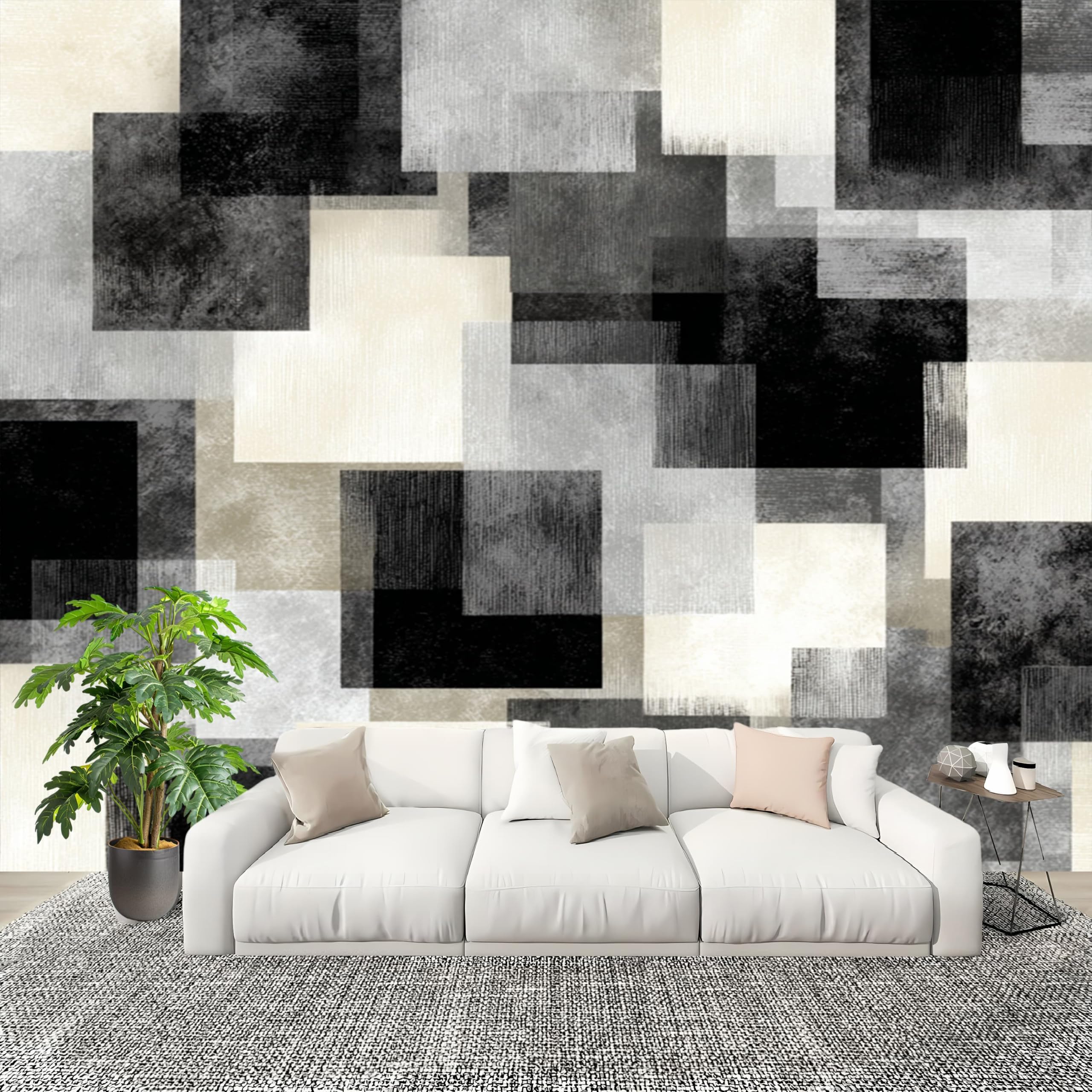 Carta da Parati Murale TNT Bianco Fotomurale 3D Rimovibile 250x175 cm