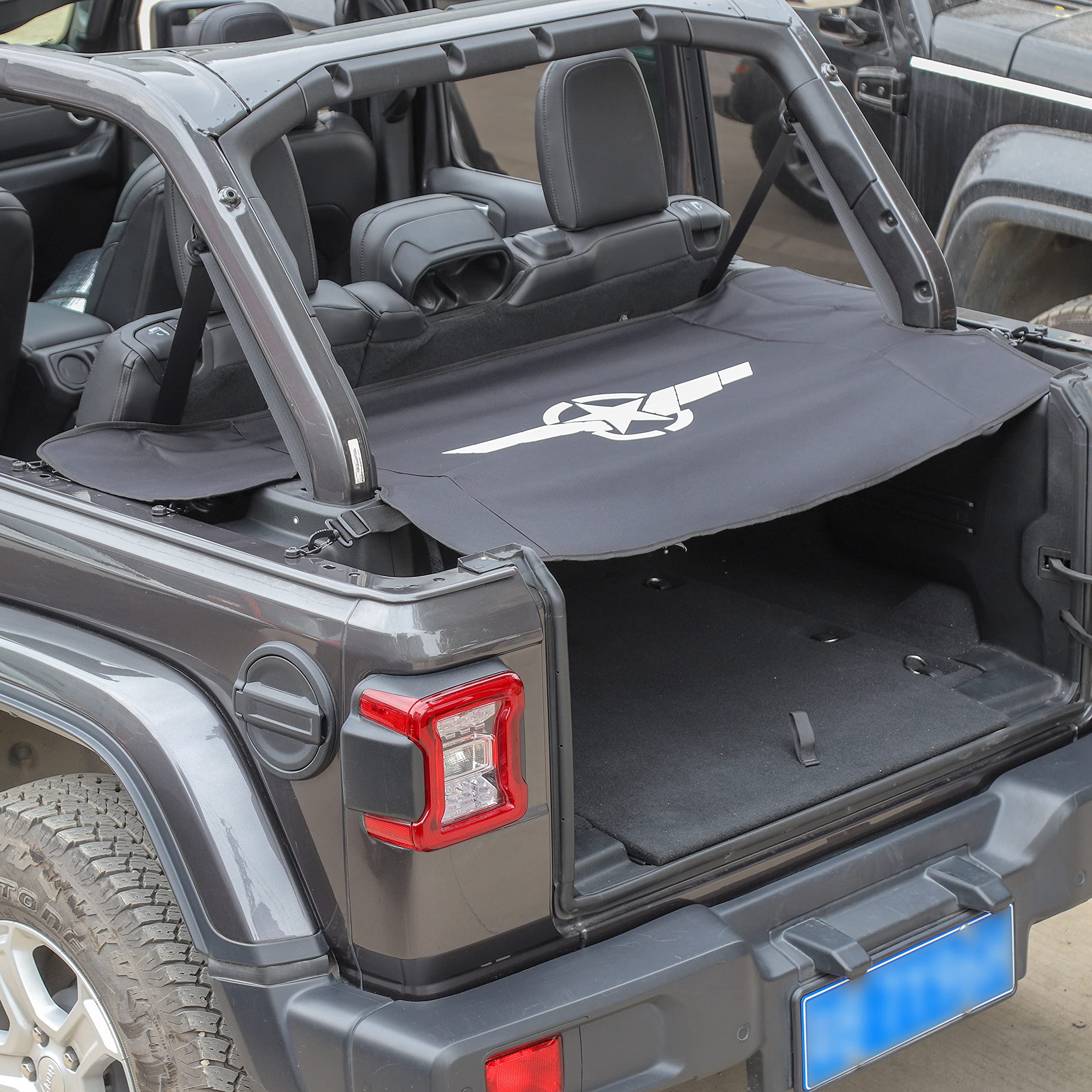 Amazon | SQQP ジープ・ラングラー 専用 テールボックスカーテン 車用