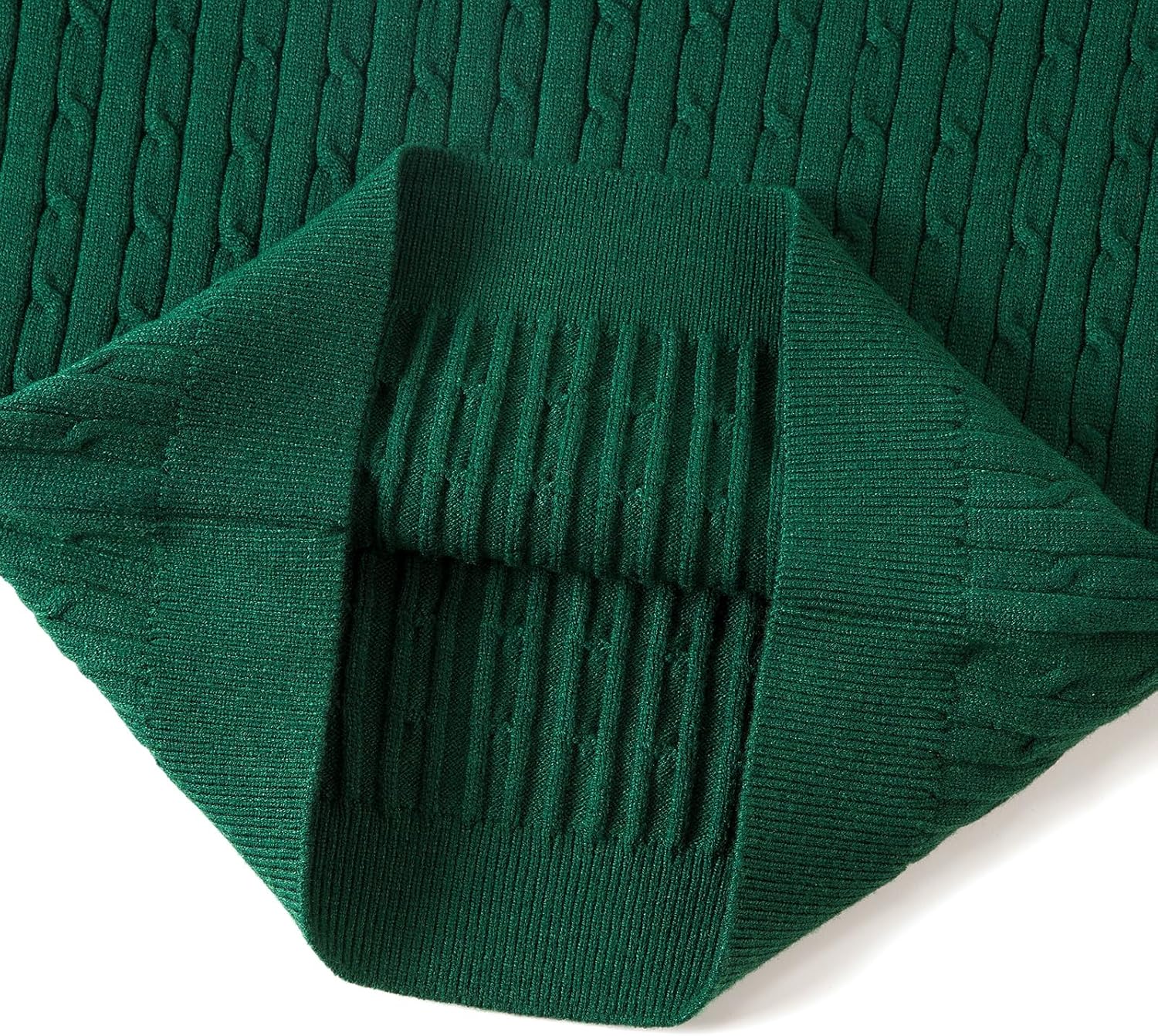 Danny D Little Boys Girls Quarter Zip Chunky Cable Sweater Round Neck Thick Needle Knit Pullover Sweaters Cable Knit Sweater - Image 5