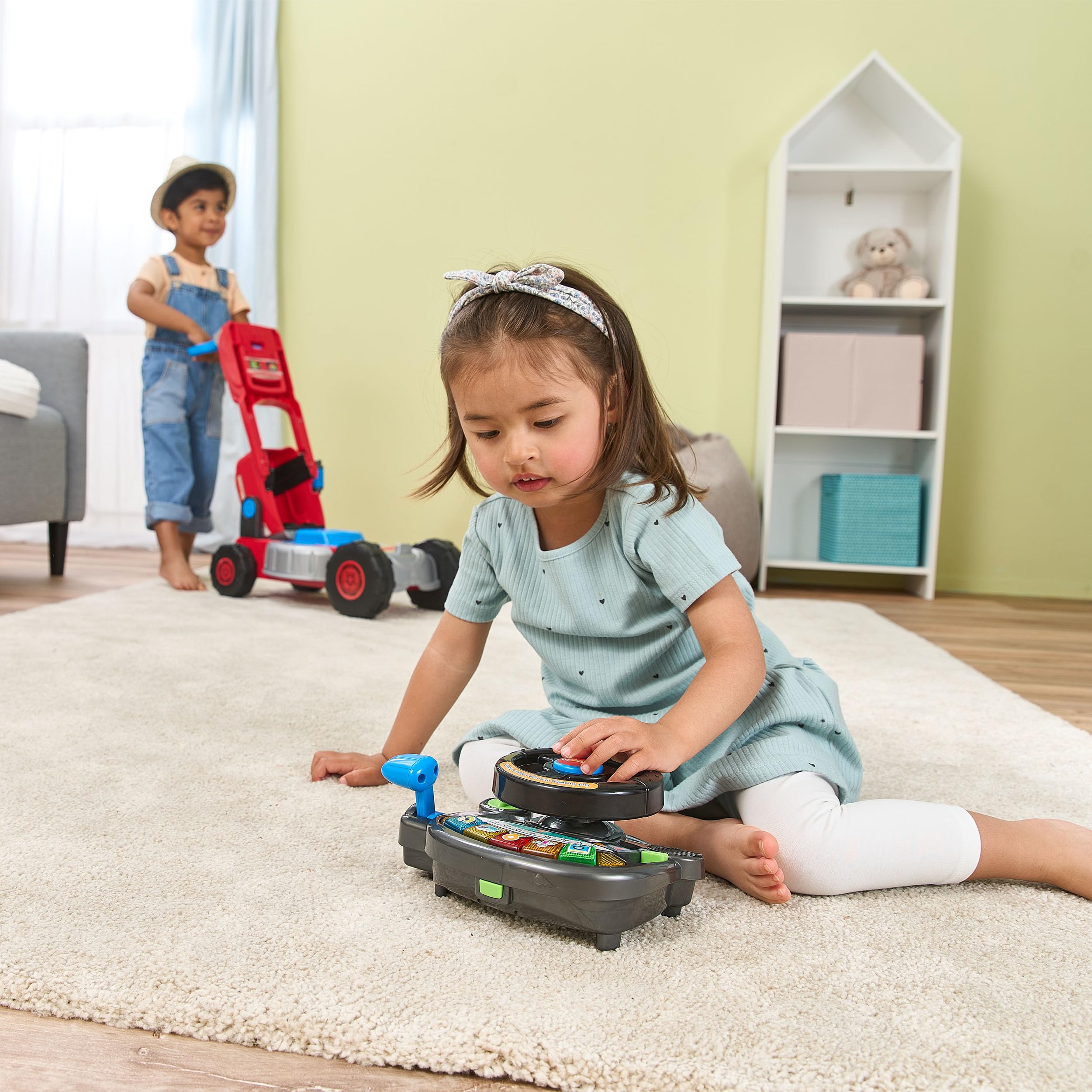 VTech Baby 3-in-1 Traktor Rasenmäher mit Lenkrad, Musik