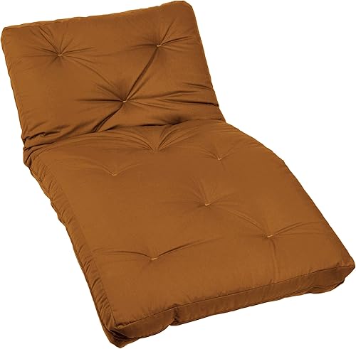 Miniatura 233 de Poly Solid - Colchón de futón completo, 8 pulgadas, color azul polvoriento Negro -,Azul,rosado (Blush Pink),Borgoña,Burnt orange,2-Burnt