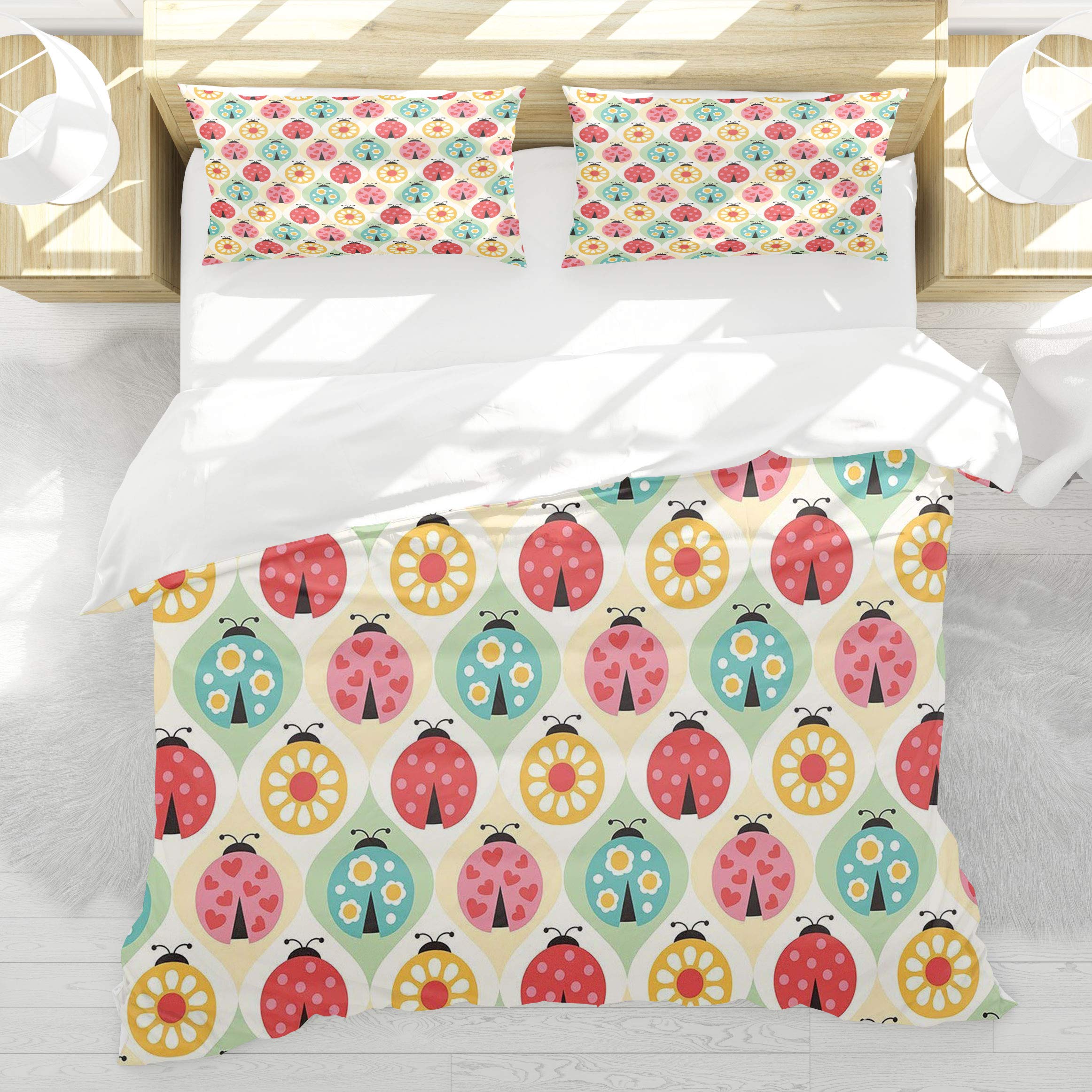 Housse de couette 200x200cm fleurie pour transformer la chambre d'enfant en jardin