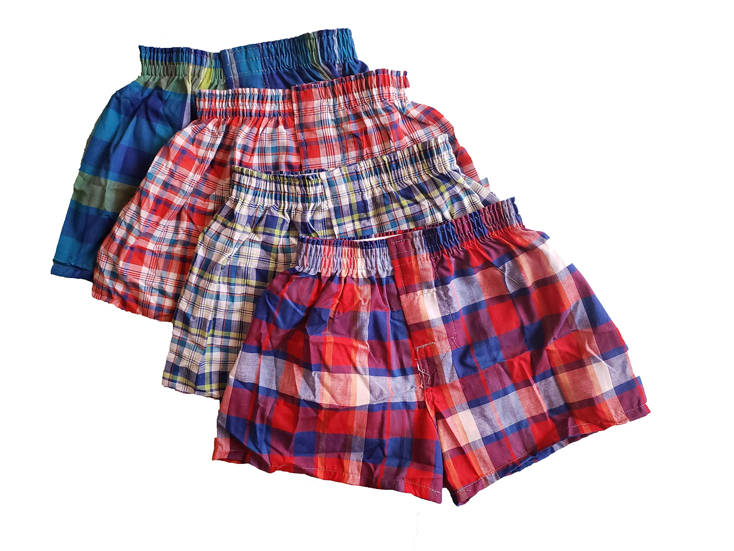 HanesToddler Boys Assorted Plaid Boxers - 4 Pack - TB85T4