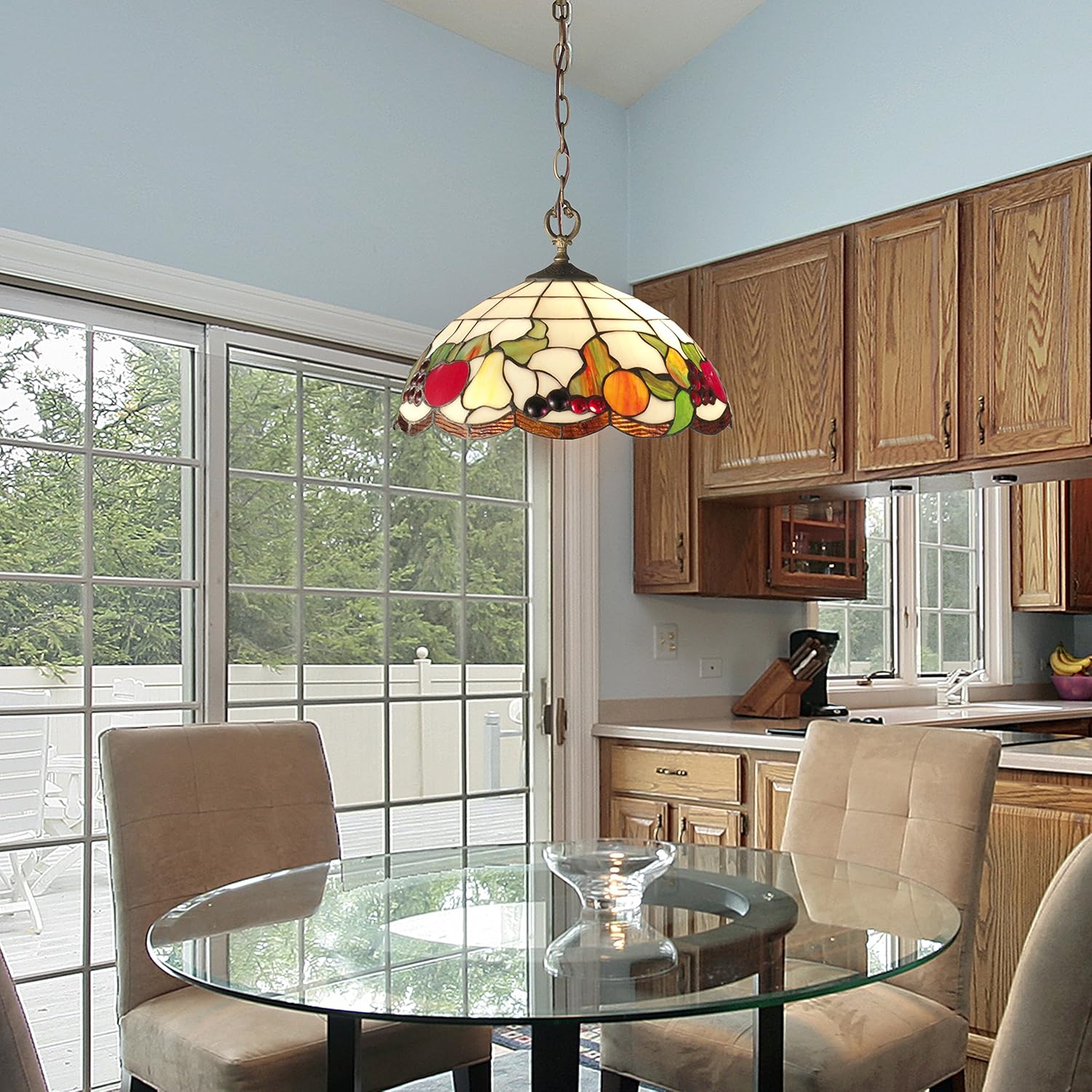 Limited Stock Springdale STH11002 Fruits Tiffany Pendant, Antique Brass Best Deal Cheap 🛒 Springdale STH11002 Fruits Tiffany Pendant, Antique Brass