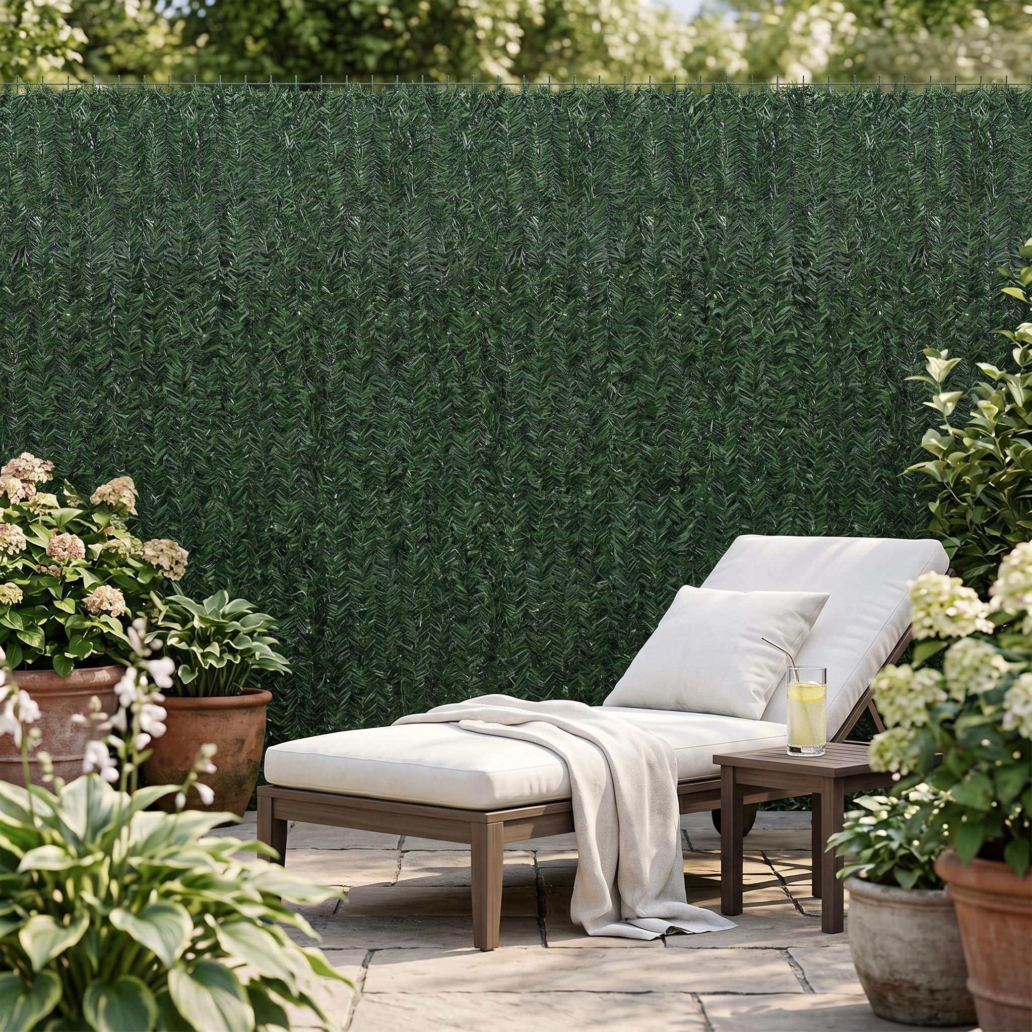 BONERVA | Seto Artificial Decorativo con 36 Varillas por Metro para Patios, Balcones, Vallas y Jardines| Medida 2 x 3 Metros | 85% Ocultación | Fácil instalación, sin Mantenimiento, Anti UV.