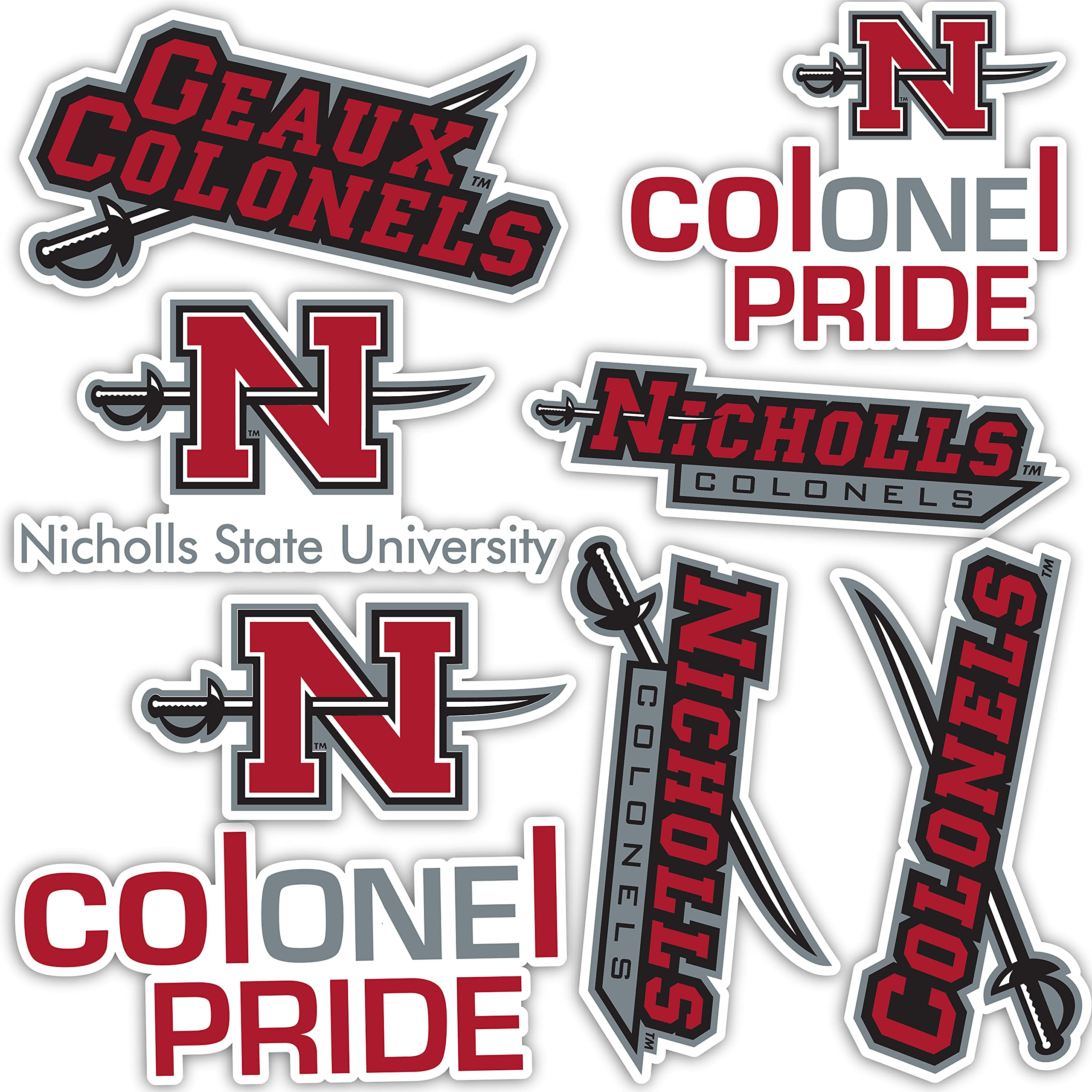 Autocollant vinyle Nicholls State University étanche pour scrapbooking