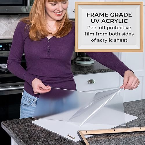 Miniatura 4 de Marco de madera maciza de 37 x 29 pulgadas, ancho de la caja de sombra de 0.75 pulgadas  Profundidad del marco interior de 1 pulgada  Marco de fotos