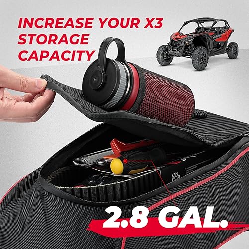 Miniatura 4 de KEMIMOTO Bolsa de almacenamiento central X3, consola de hombro entre asientos compatible con Can am Maverick X3 MAX XRS XDS Turbo R RR 2017-2024