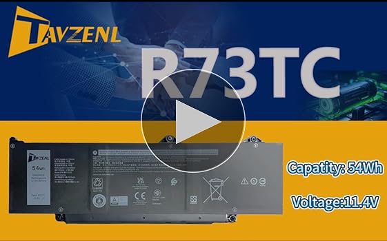 Amazon.com: TAVZENL R73TC 54Wh Battery Replacement for Dell