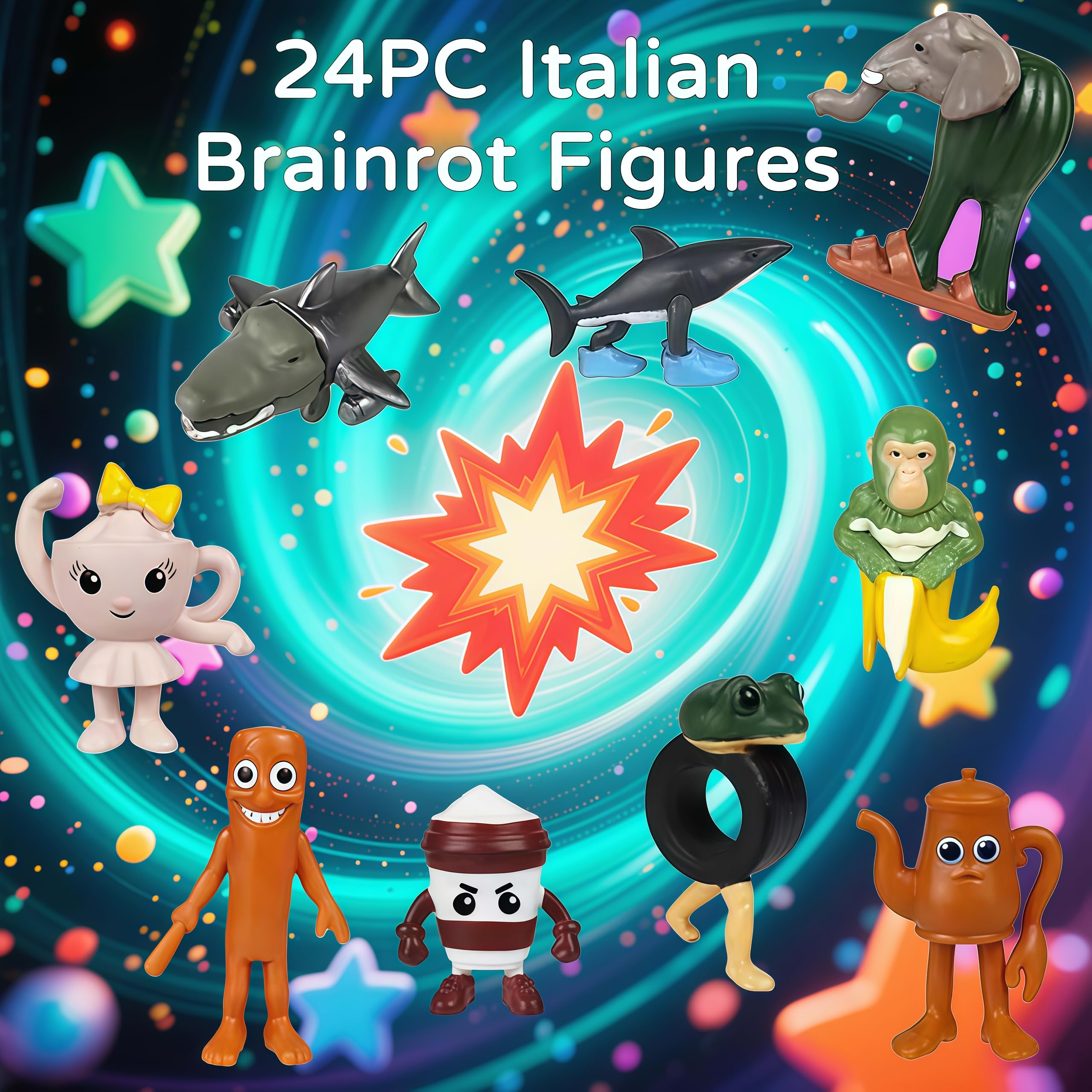 Amazon.com: Mushplushies 24PCS Italian Brainrot Steal a Brainrot