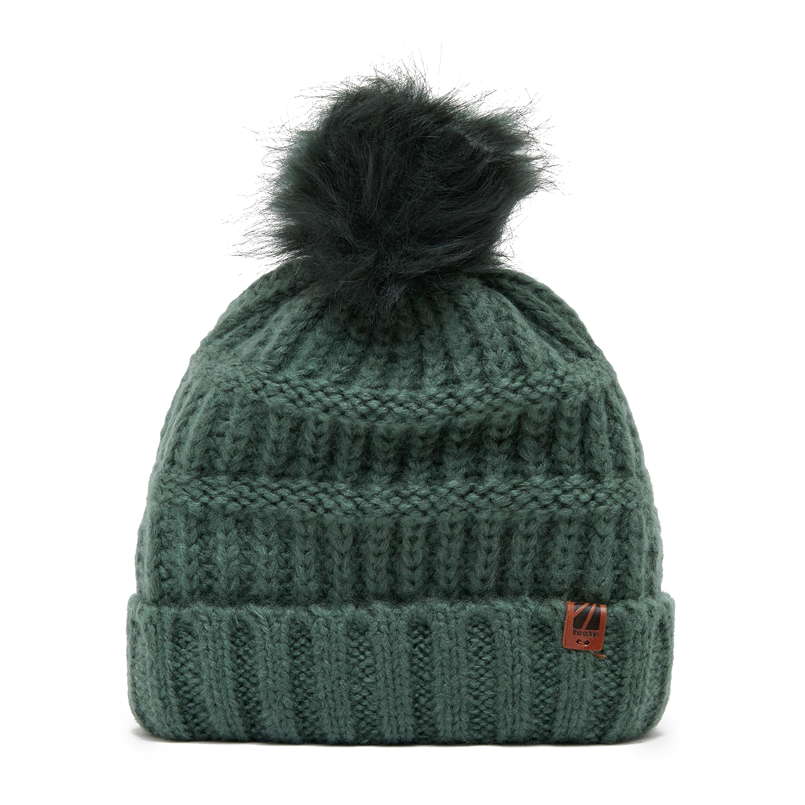 The Edge Desk System Women's Green The Edge Josie Bobble Hat One Size