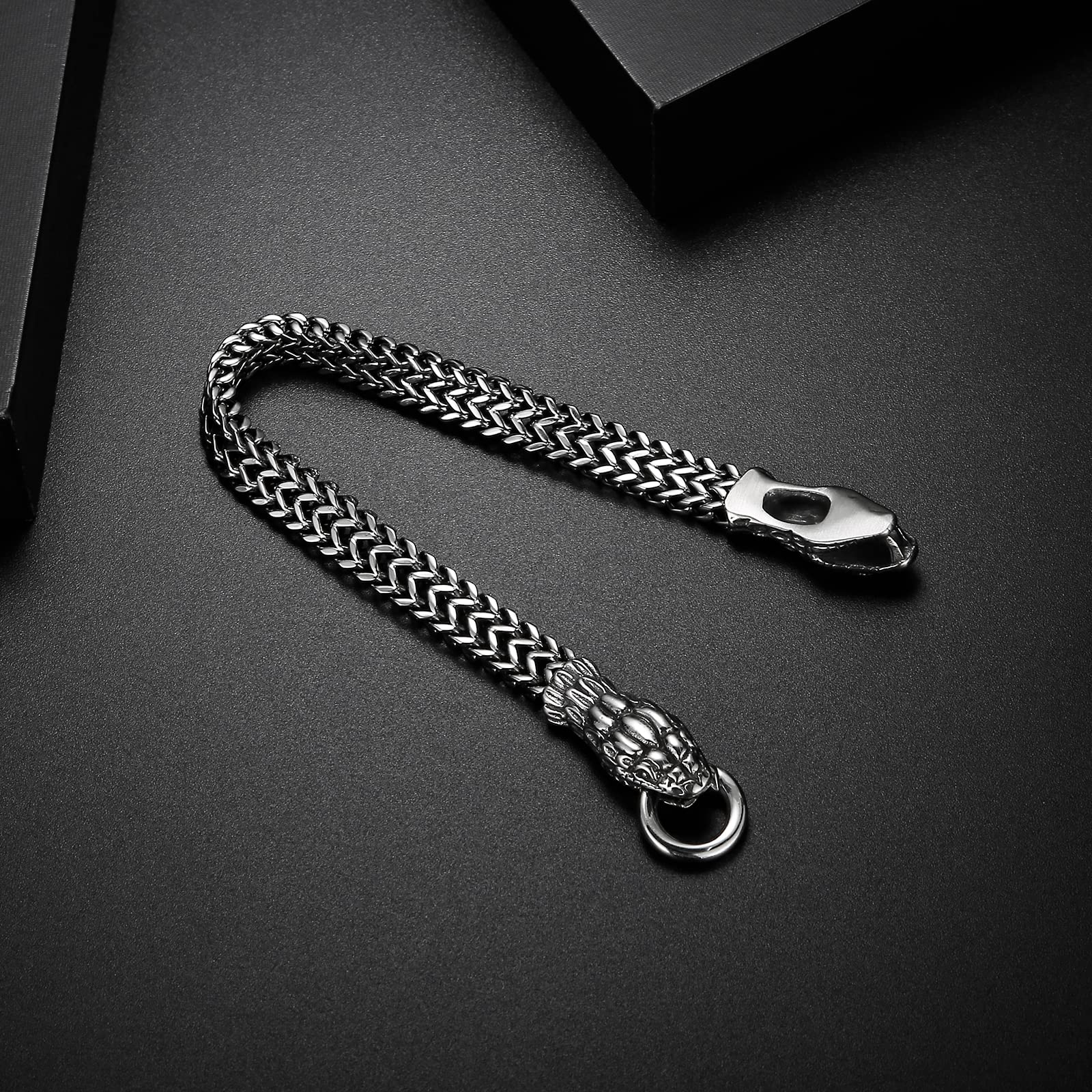 Pulsera Pulseras Hombre Regalo Brazalete Cadena De Serpiente Punk Caballeros Pulsera Pulsera Simple Regalo
