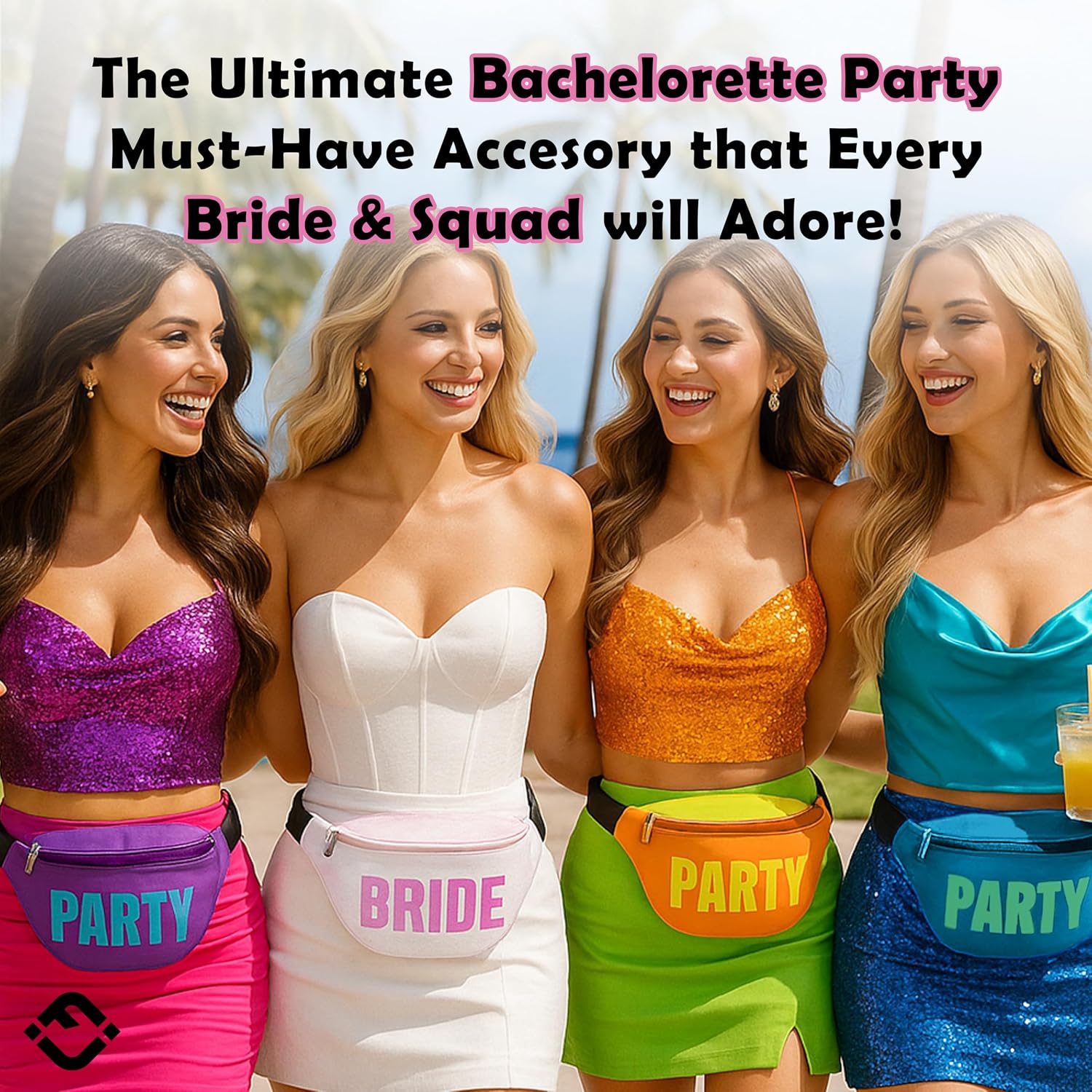 Neon Bachelorette Belt Bags - Party 3-Pack image 2