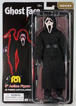 Mego 8" Blood Splatter Ghostface Action Figure, Age 17+ Years Old