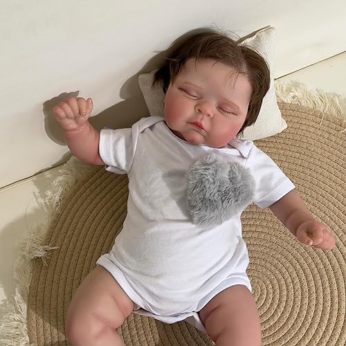 Miniatura 4 de iCradle Muñecas de bebé Reborn de 20 pulgadas, muñecas realistas de silicona para recién nacidos, cuerpo de tela suave para dormir con atuendo y