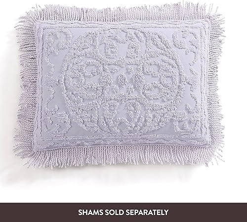 Miniatura 4 de Beatrice Home Fashions Medallón de chenilla, King, lavanda