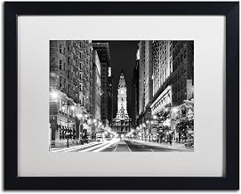 Trademark Fine Art PH0258-B1620MF City Hall Philadelphia by Philippe Hugonnard, White Matte, Black Frame 16x20-Inch, 16 in x 20 in
