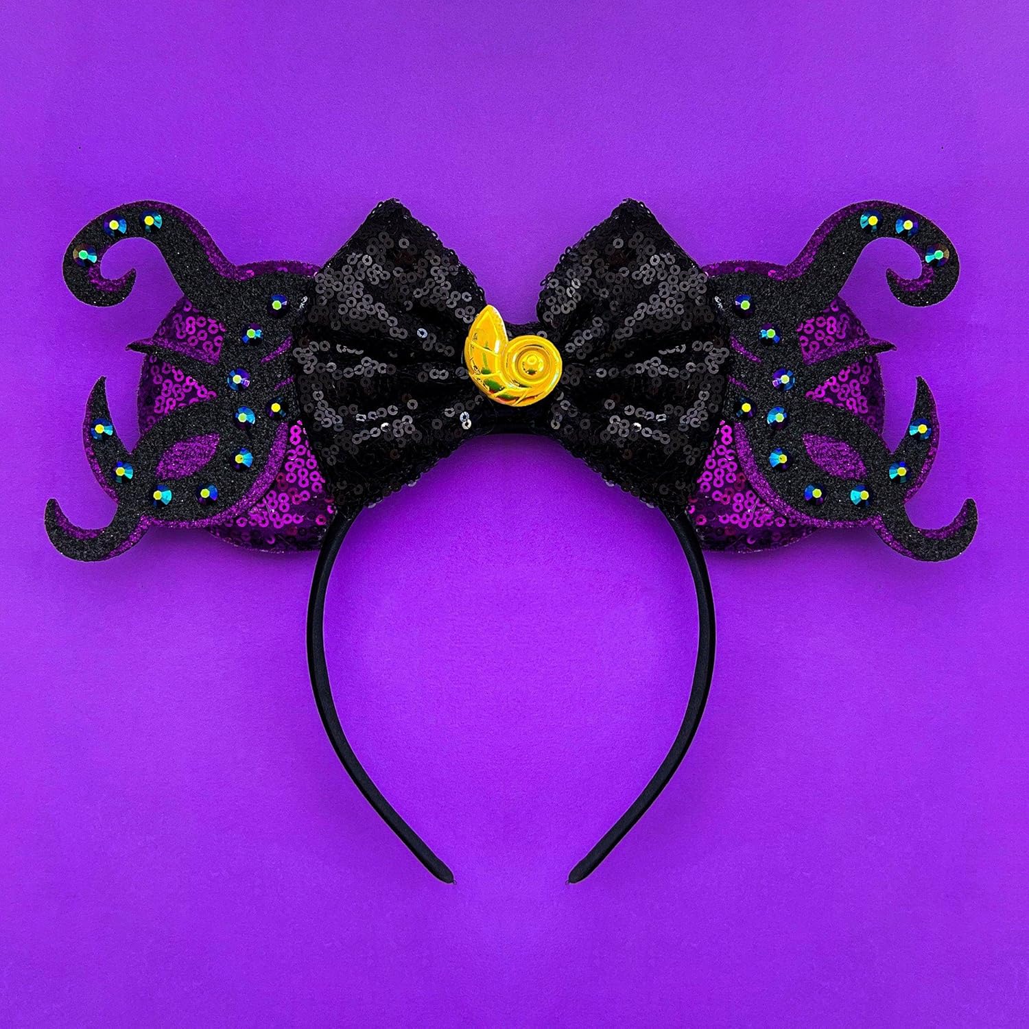 Ursula Mickey Ears Mickey Ears, Mouse Ears Headband, Mouse Ears, Unisex, 1 Count, Handcrafted, Characters
