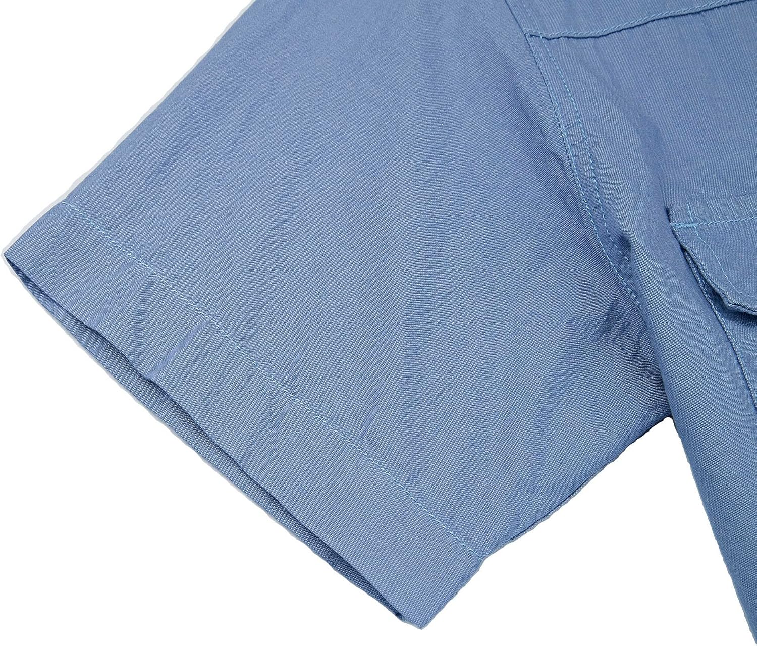 COEVALS CLUB Mens Denim Western Cowboy Work Pearl Snap Button up Short Sleeve Regular Fit Shirts - Image 6